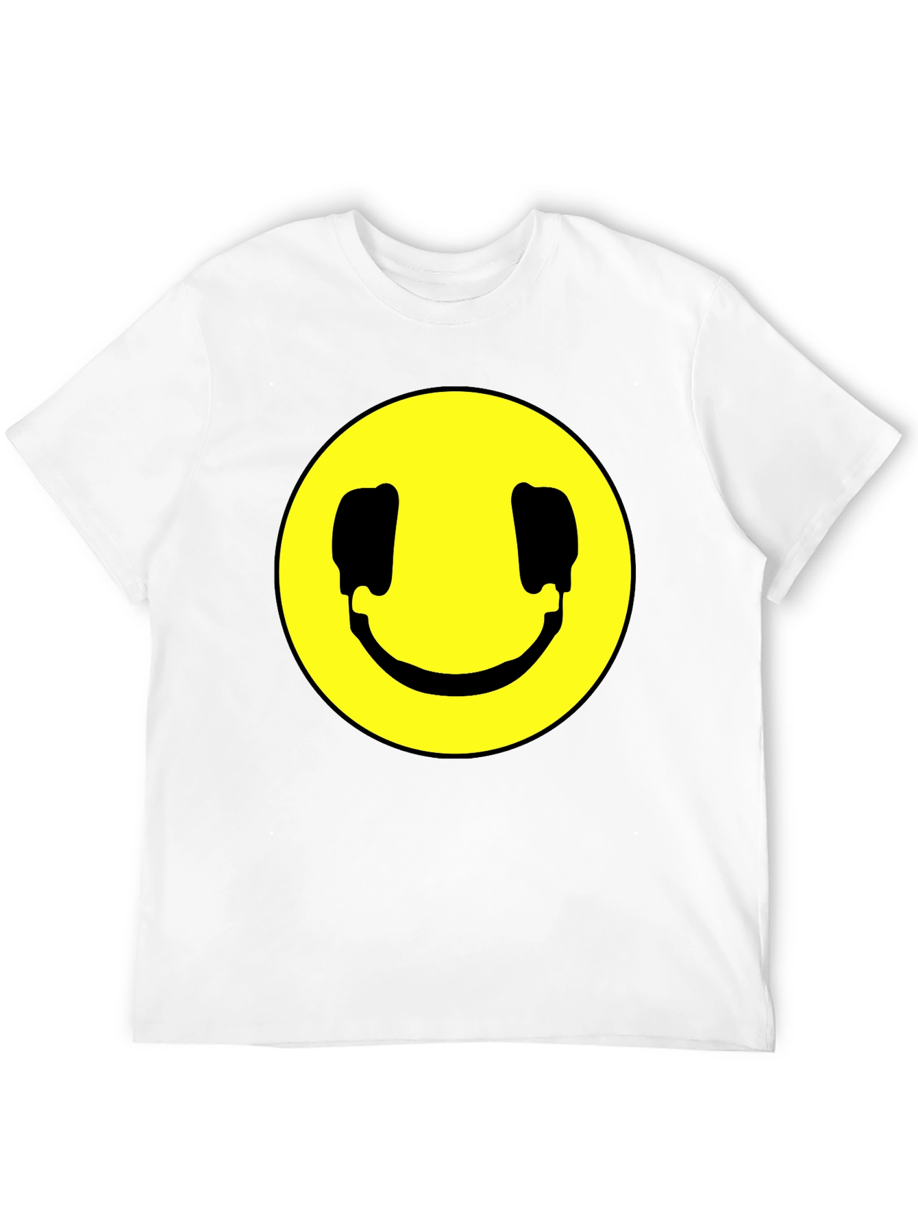 Smiley Face Graphic Black T-Shirt