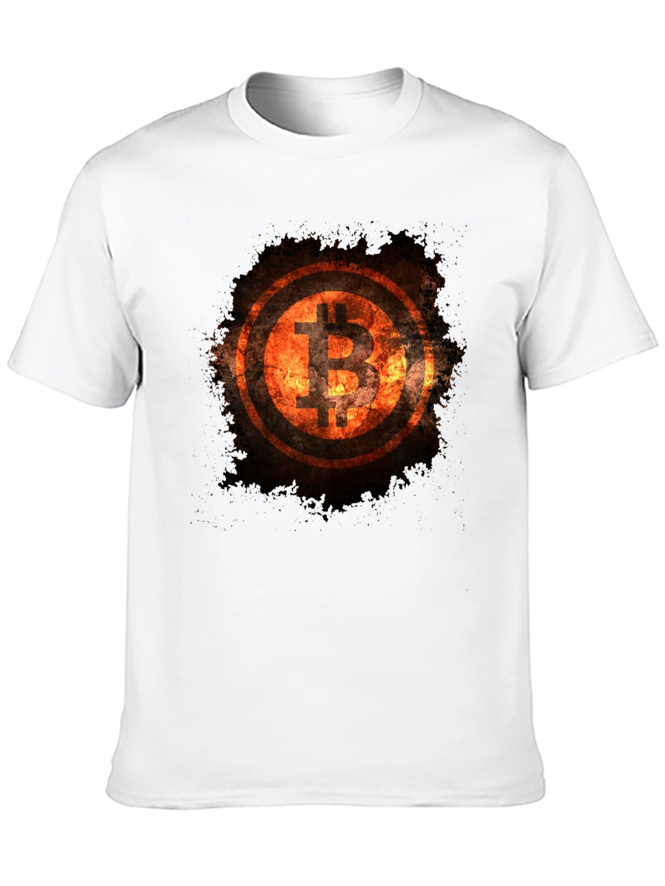 Bitcoin Flame Graphic Black T-Shirt