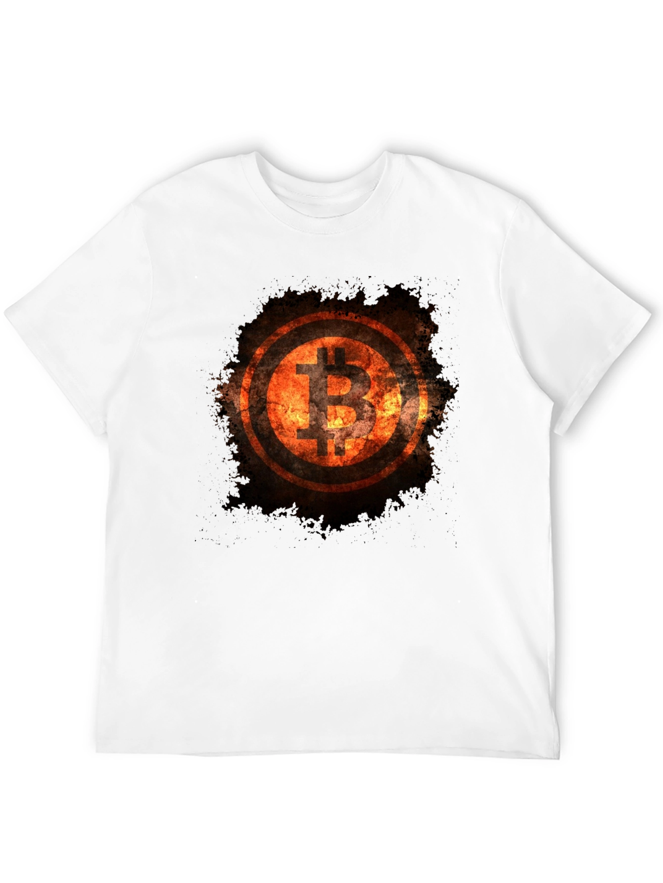 Bitcoin Flame Graphic Black T-Shirt