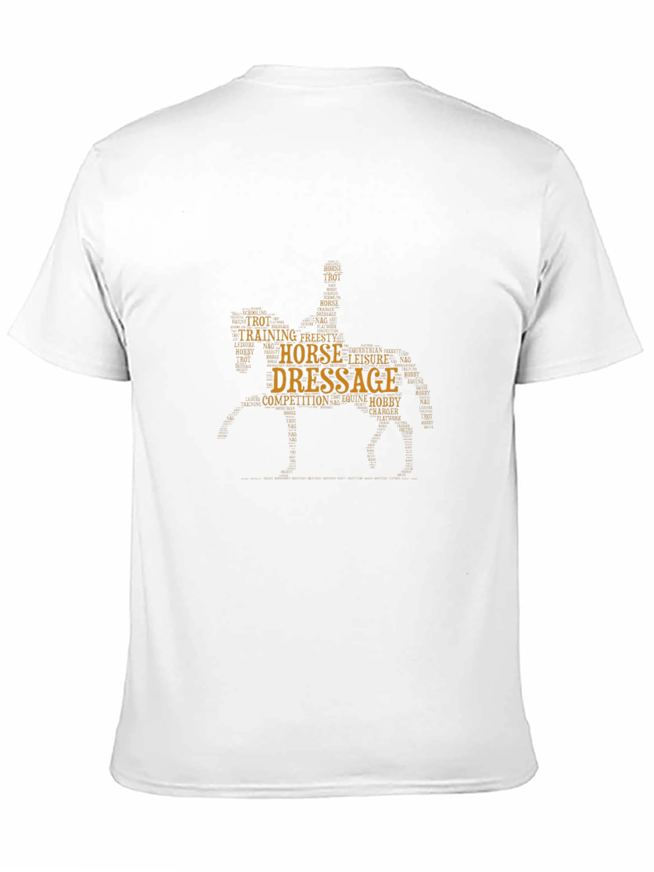 Equestrian Horse Dressage Word Art Graphic T-Shirt
