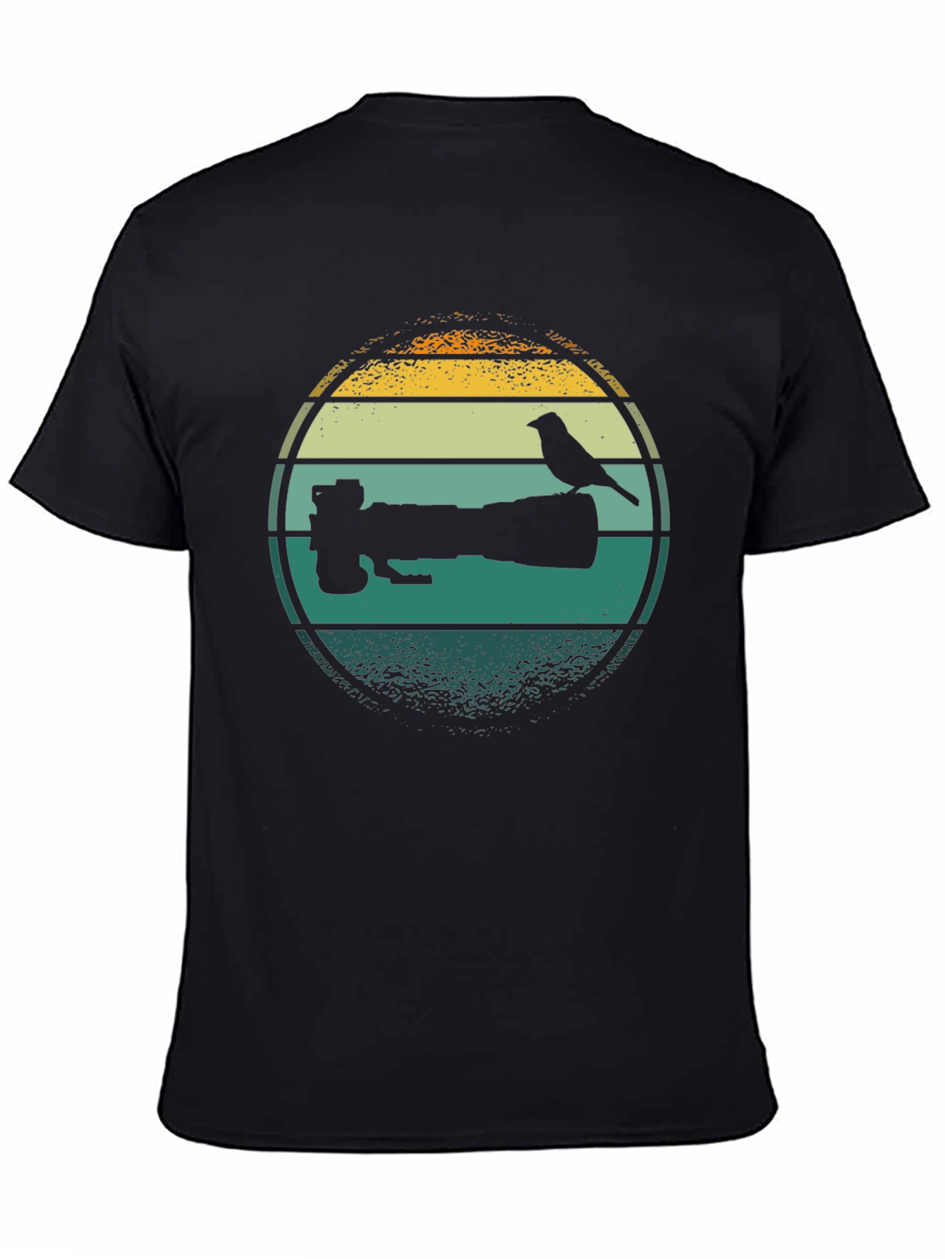 Bird Perched on Camera Lens T-Shirt