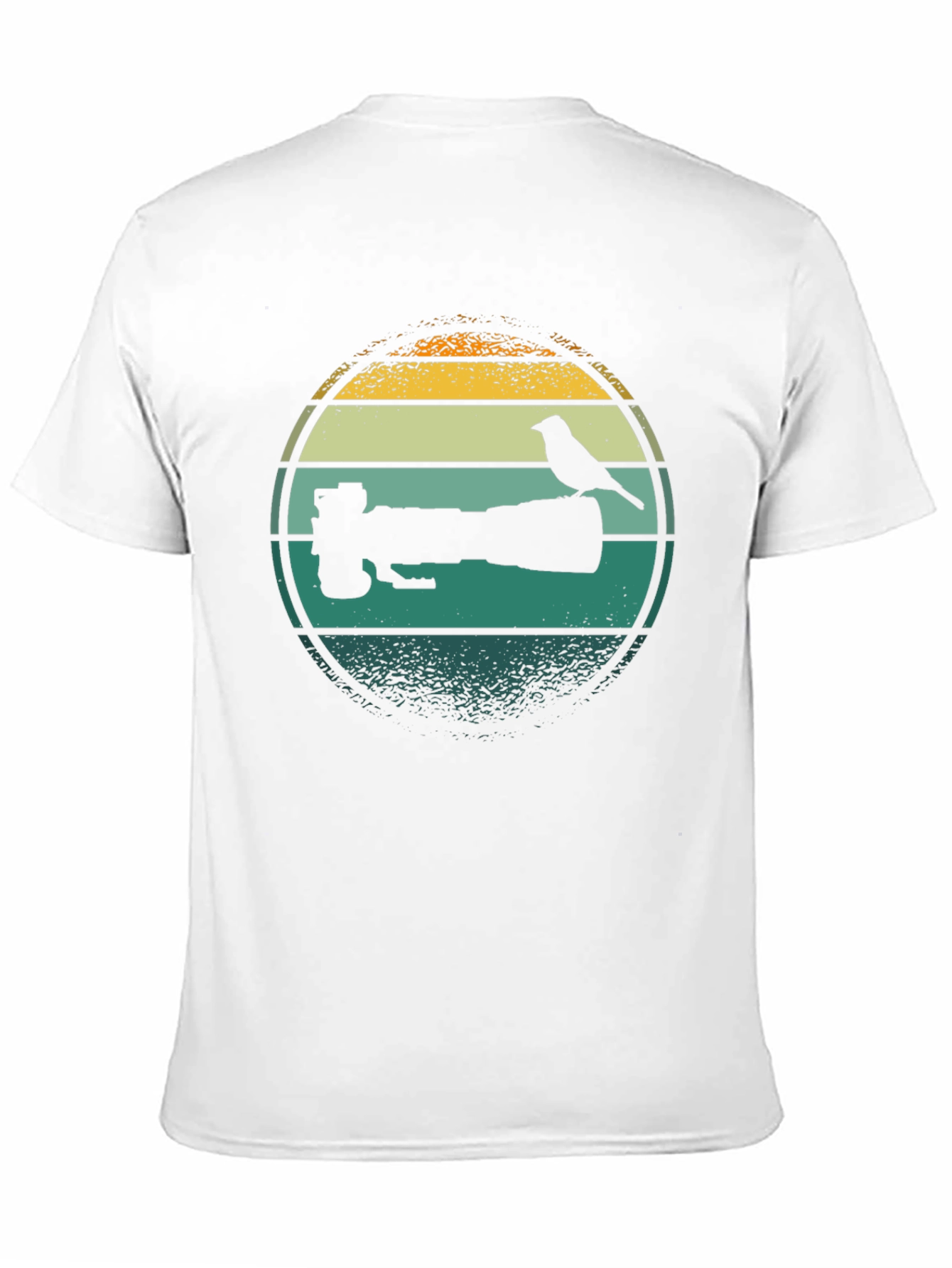 Bird Perched on Camera Lens T-Shirt