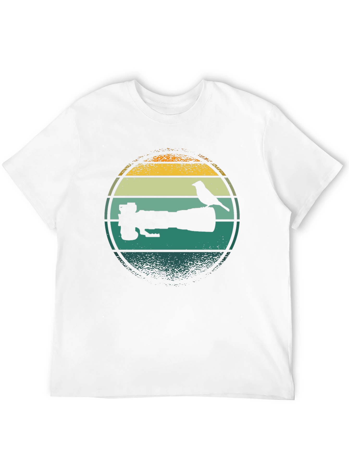 Bird Perched on Camera Lens T-Shirt