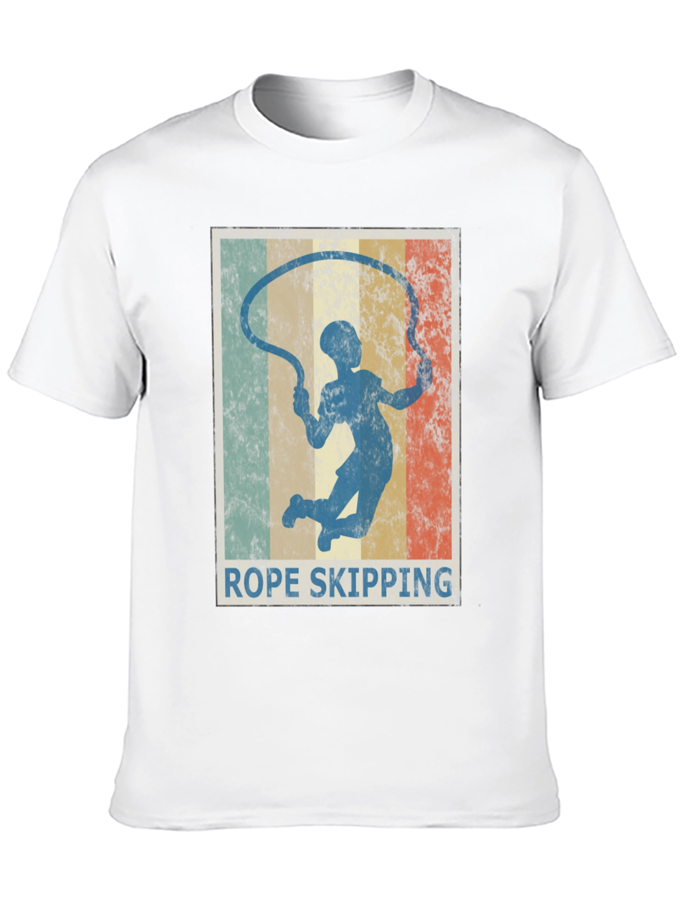 Rope Skipping Retro Style Graphic T-Shirt
