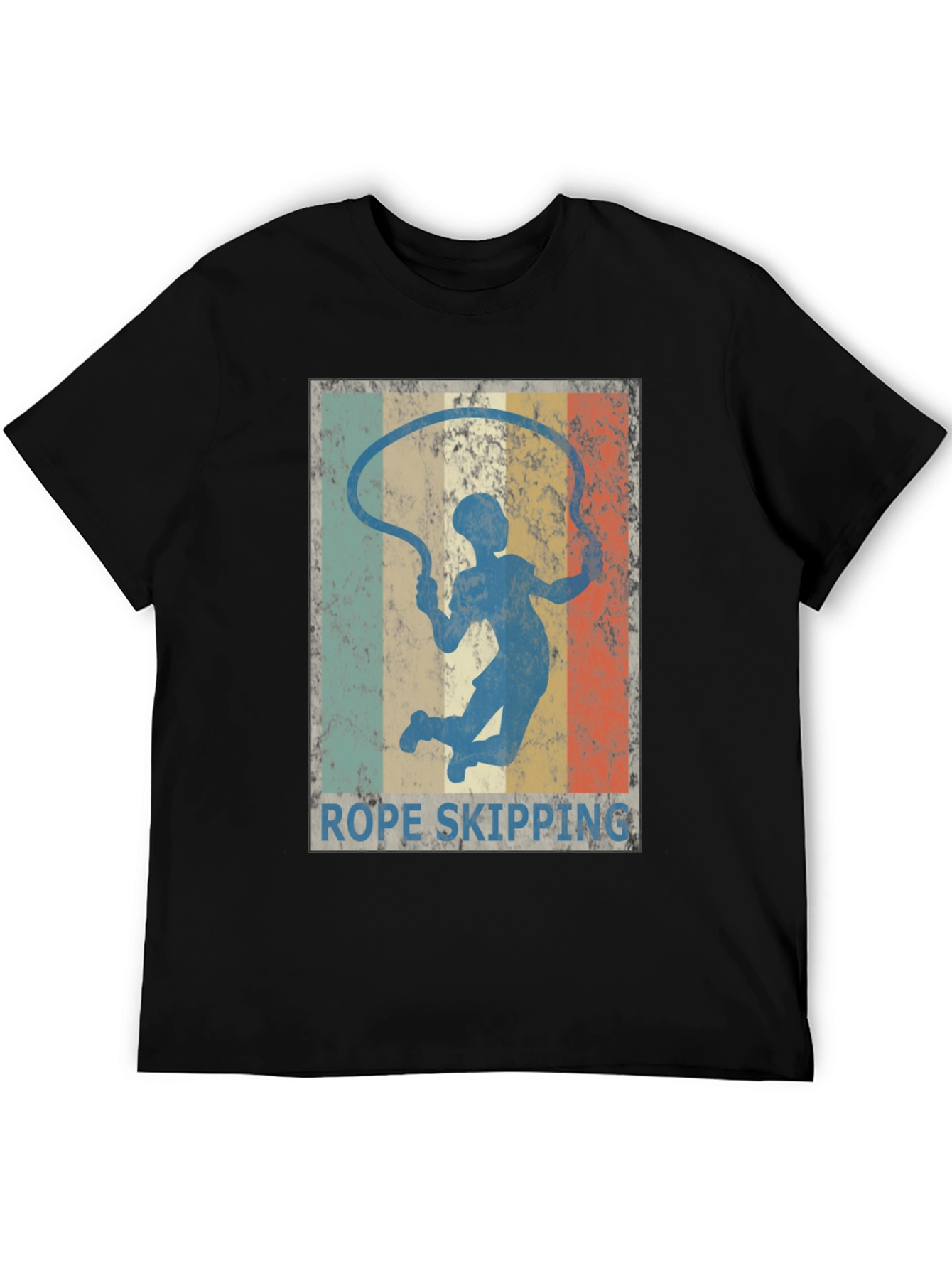 Rope Skipping Retro Style Graphic T-Shirt