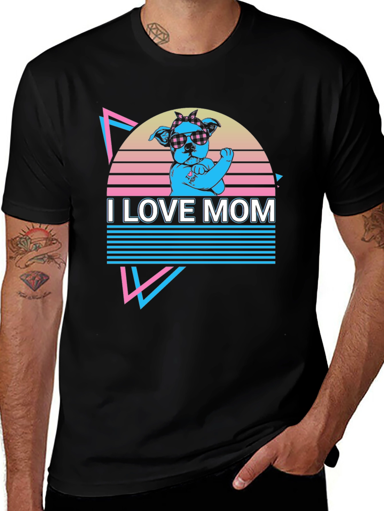 I Love Mom Graphic T-Shirt