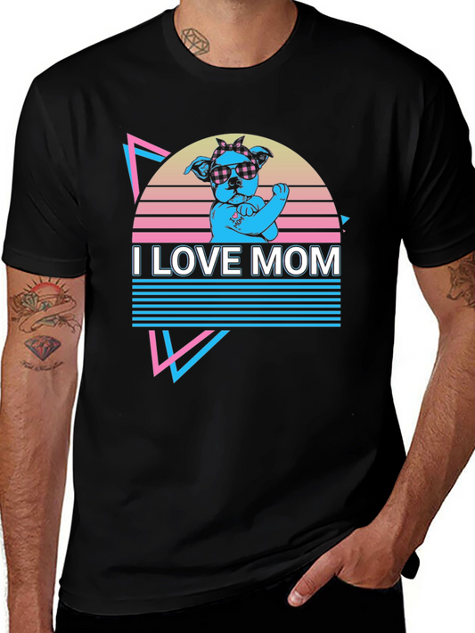I Love Mom Graphic T-Shirt