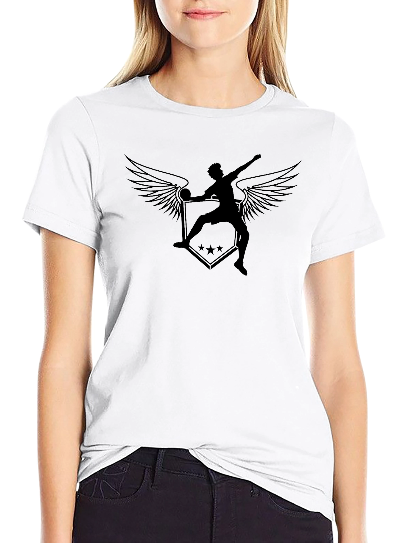 Winged Thrower Black Graphic Tee