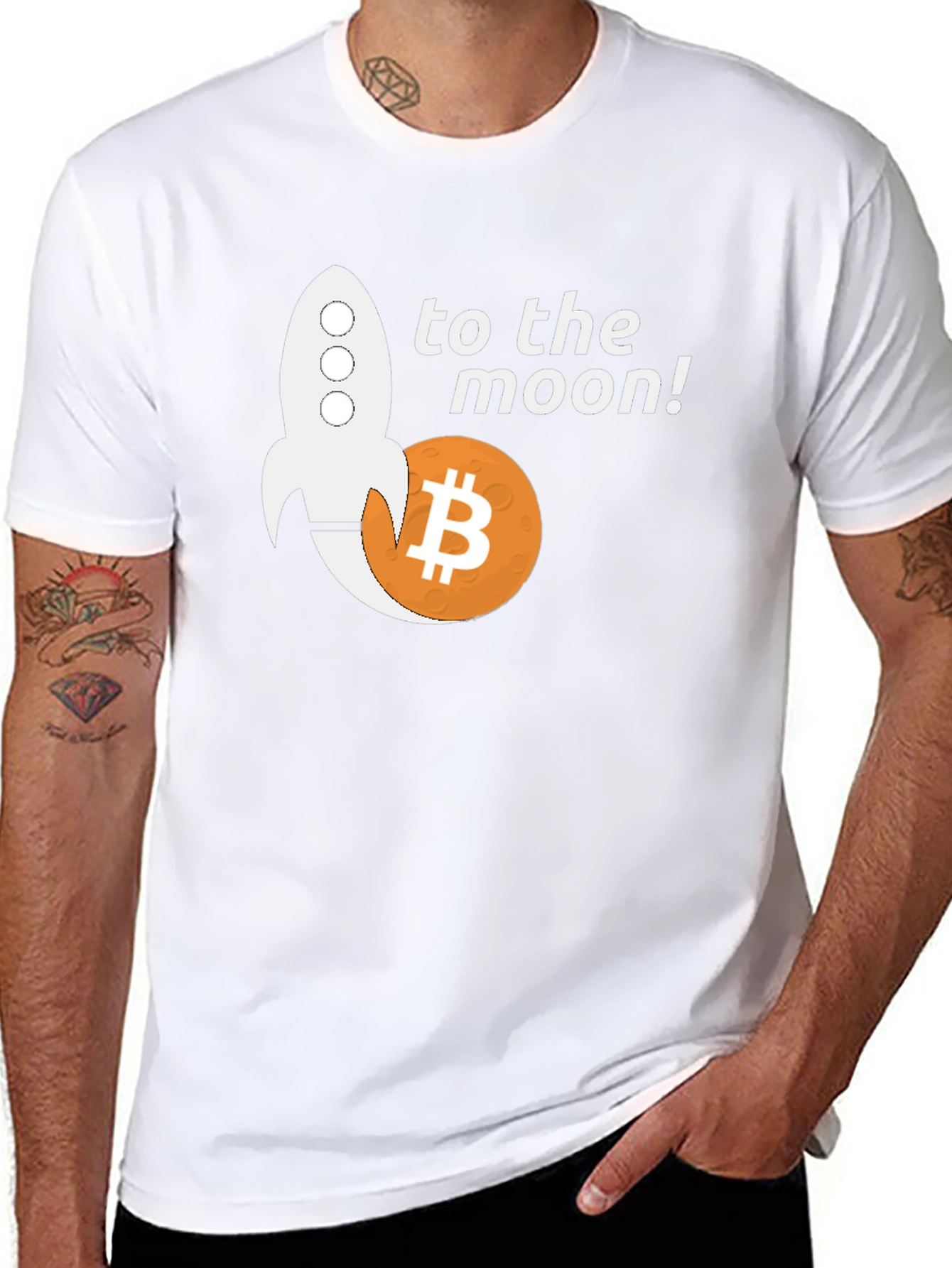 Bitcoin Rocket to the Moon T-Shirt