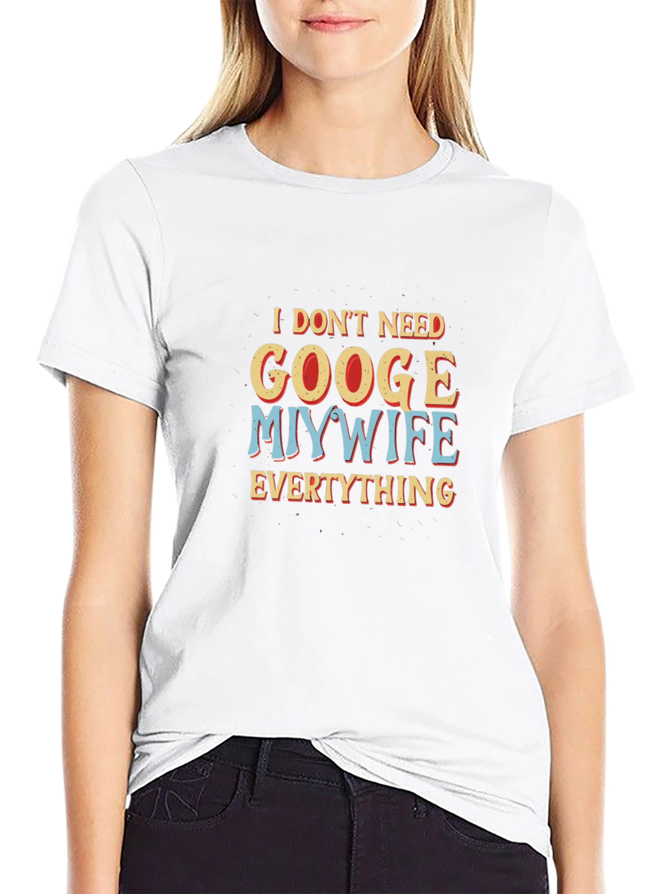 Funny Wife Knows All Black Graphic Tee