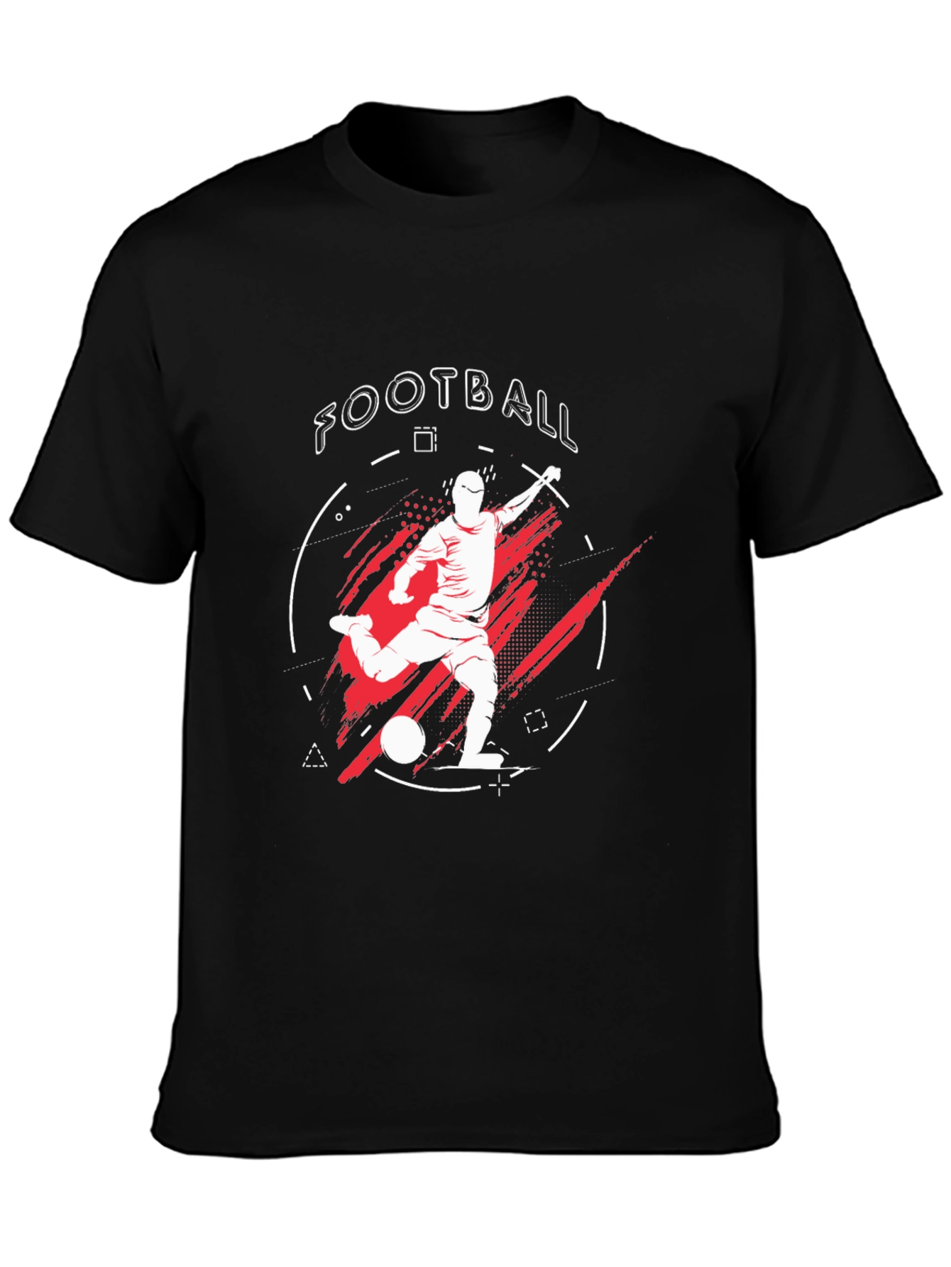 Football Graphic Tee - Sporty Black T-Shirt