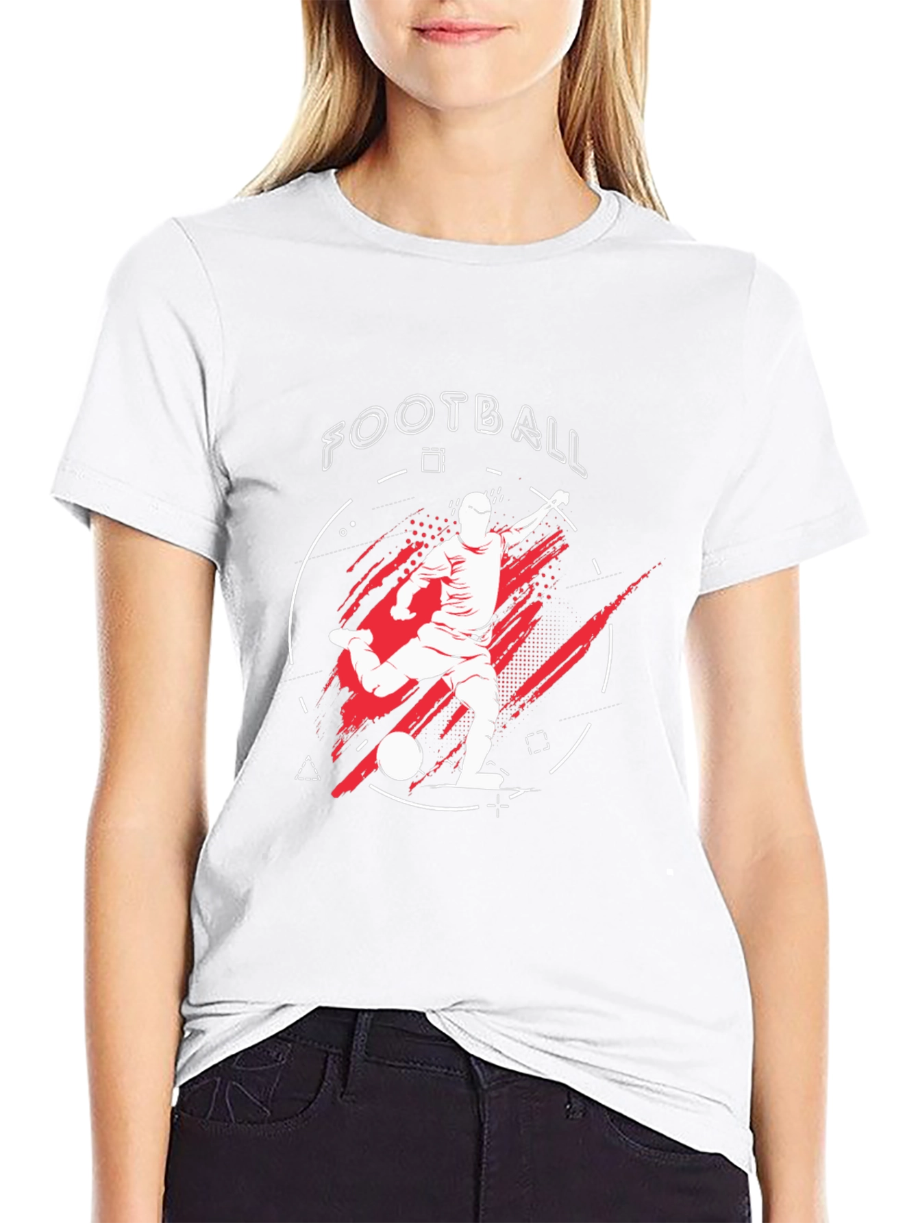 Football Graphic Tee - Sporty Black T-Shirt