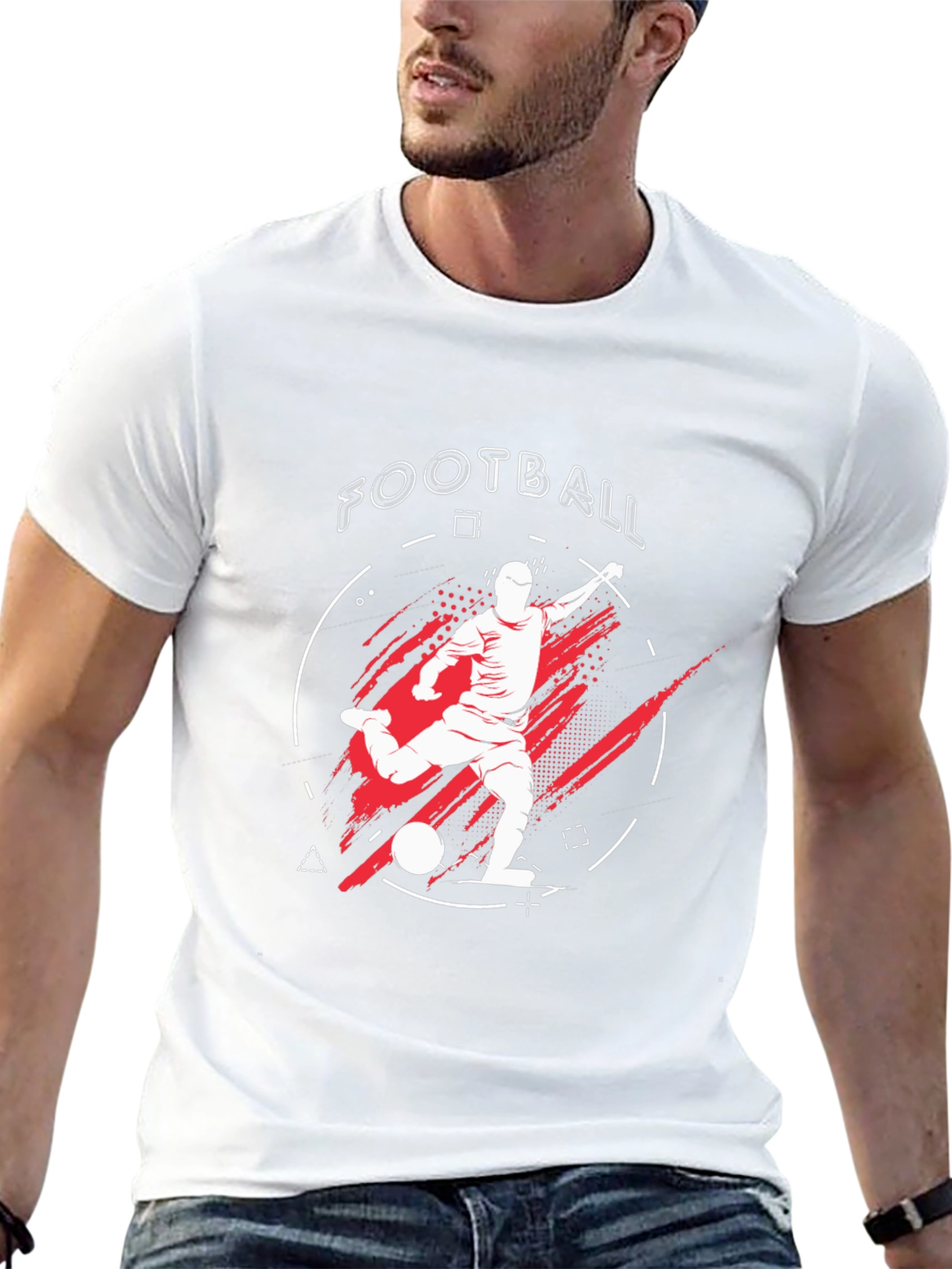 Football Graphic Tee - Sporty Black T-Shirt