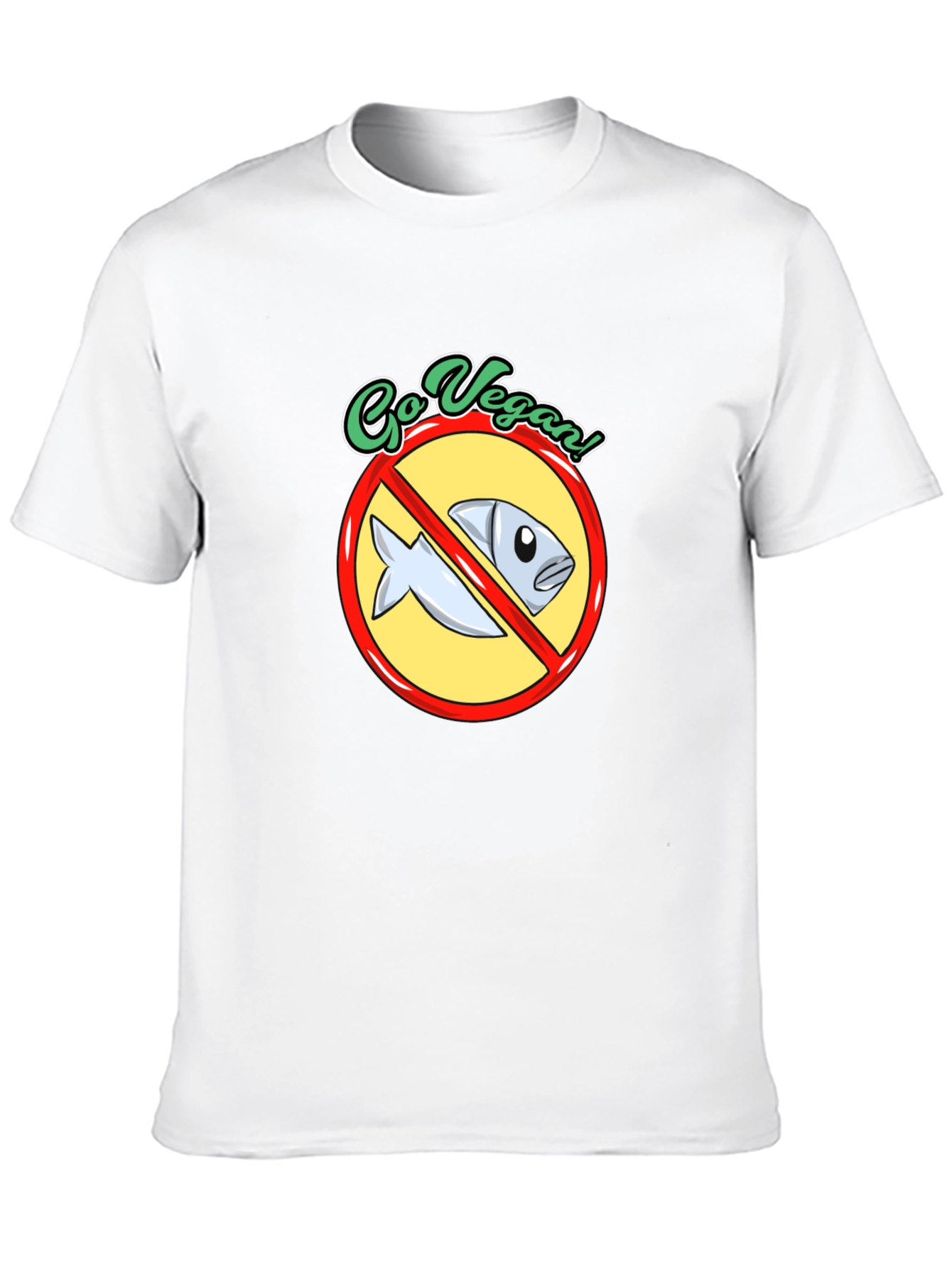 Go Vegan T-Shirt - No Fish Allowed!