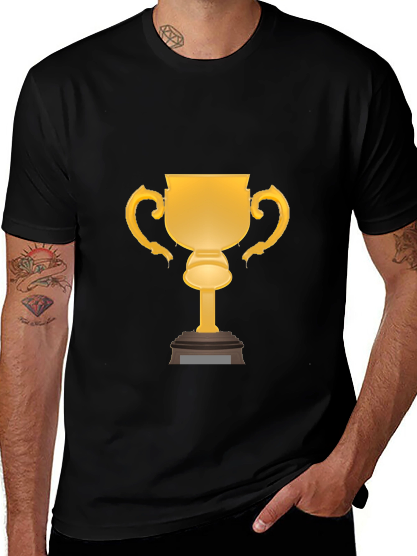 Trophy Graphic Mens Black T-Shirt