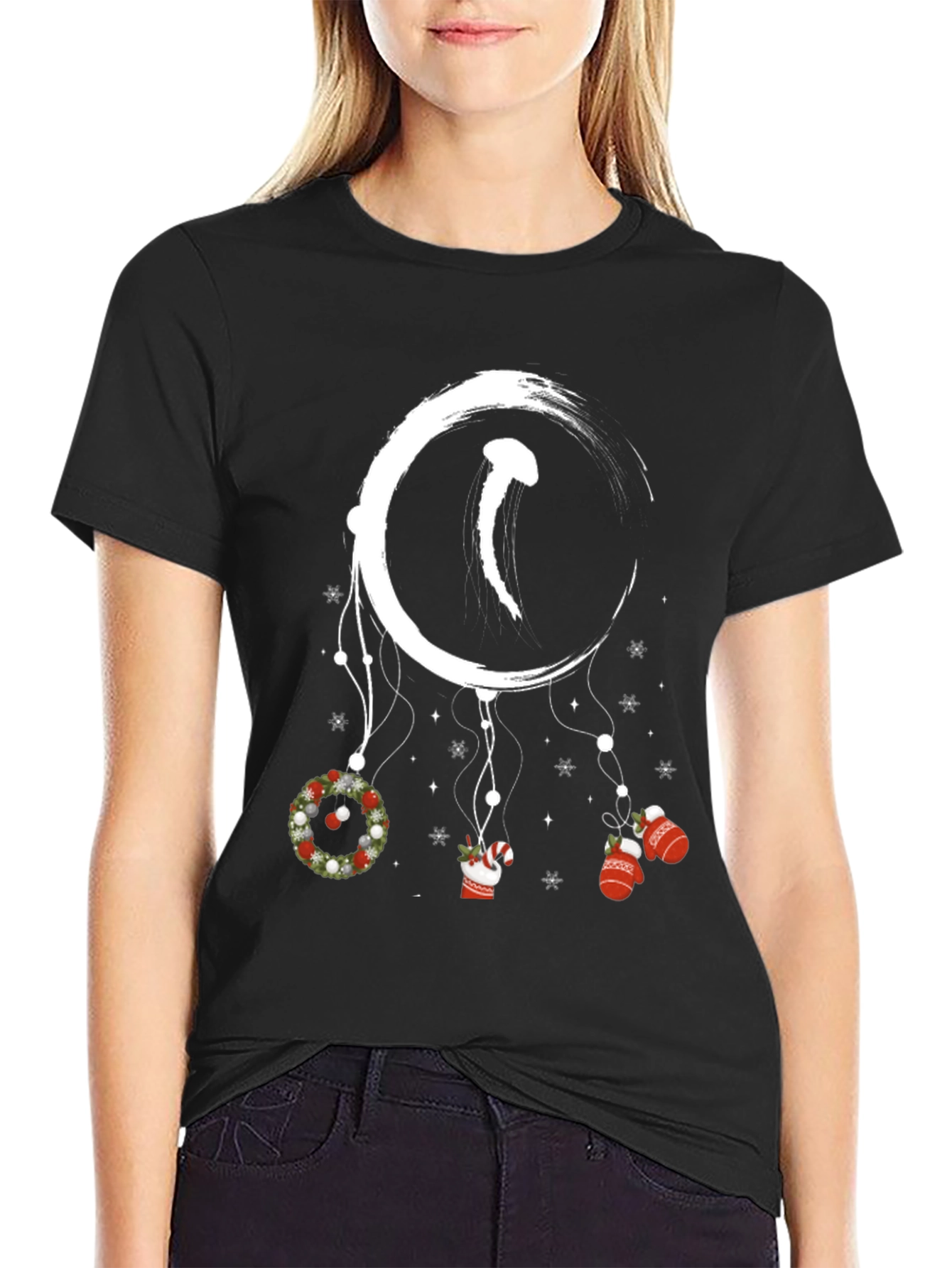 Festive Jellyfish Dream Catcher Graphic Tee