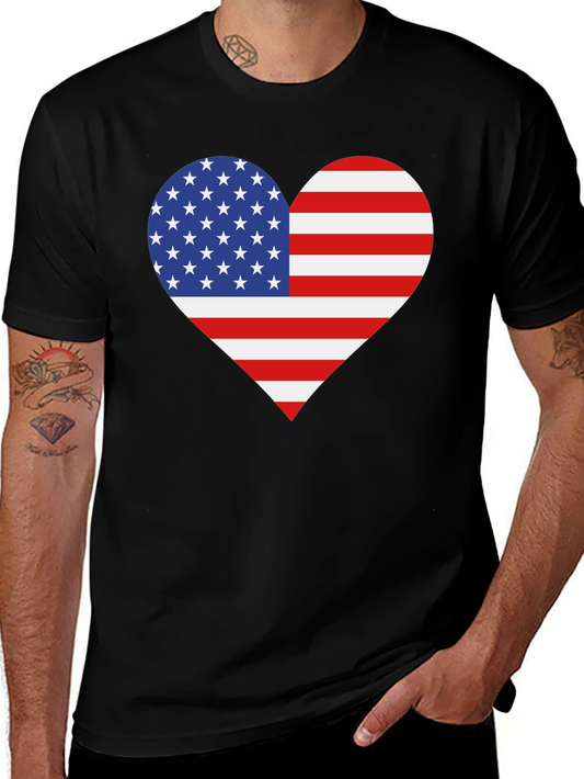 American Flag Heart Graphic Tee