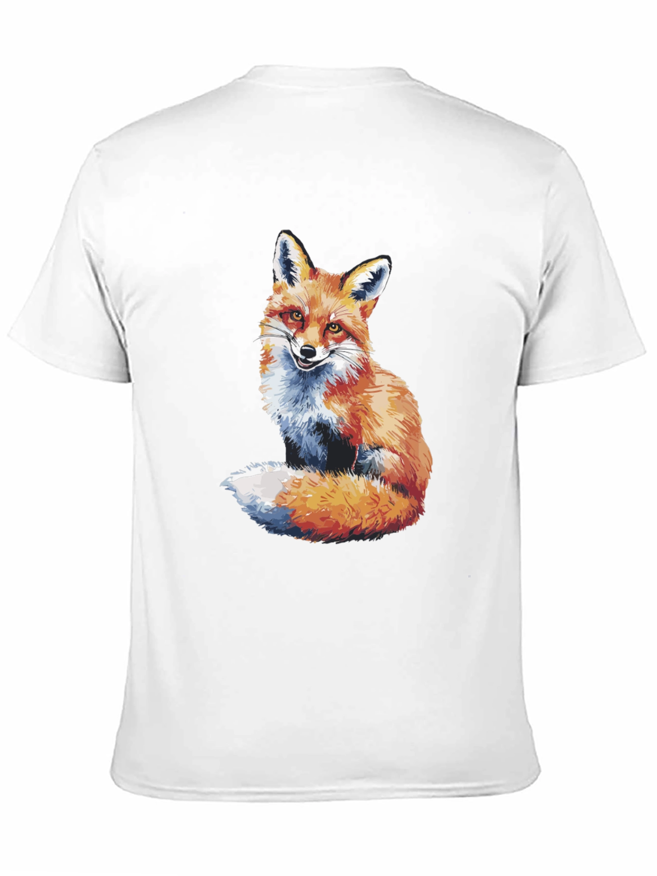 Fox Graphic Print Black T-Shirt