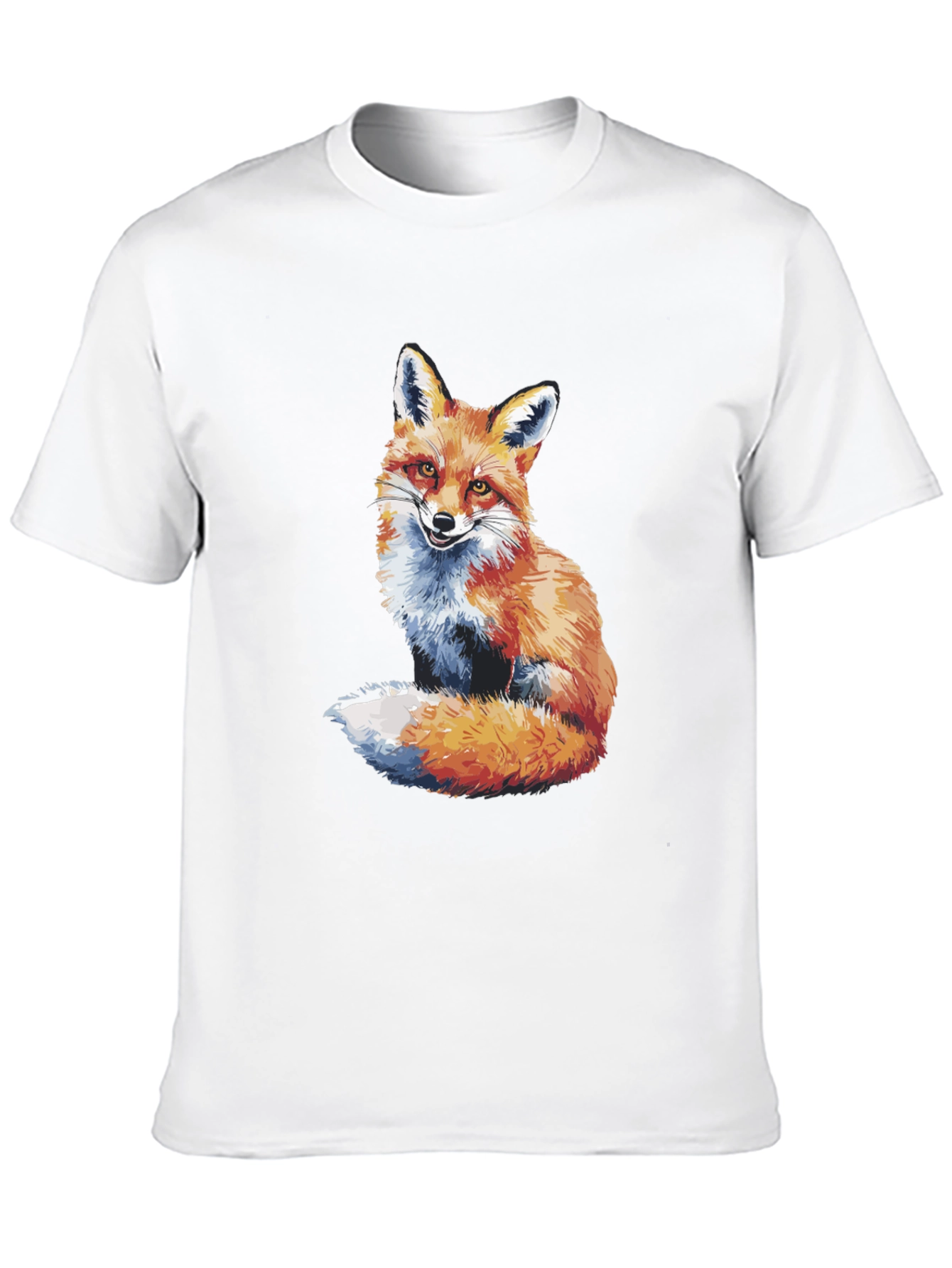 Fox Graphic Print Black T-Shirt