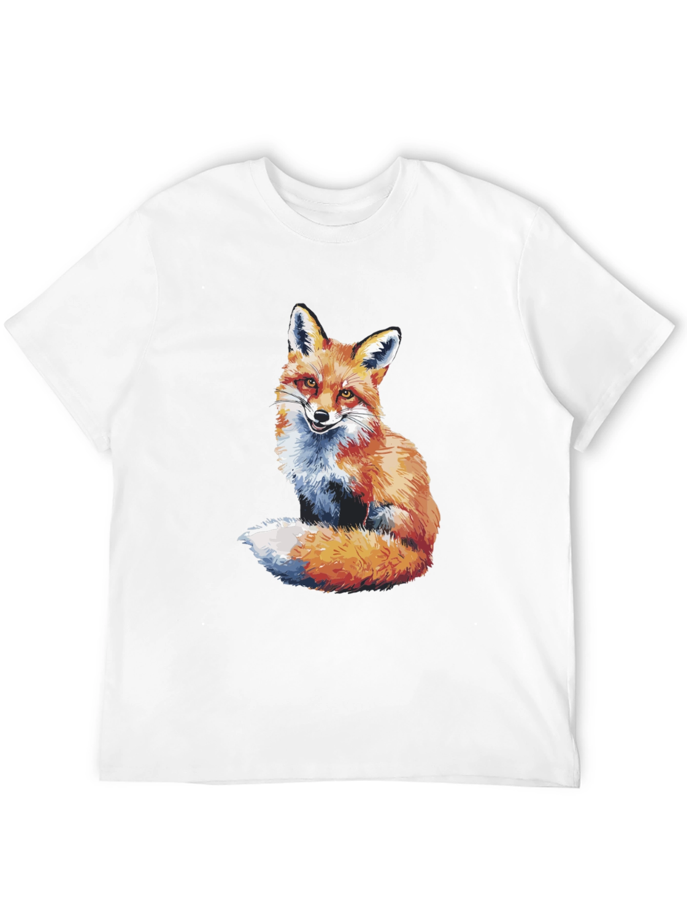 Fox Graphic Print Black T-Shirt