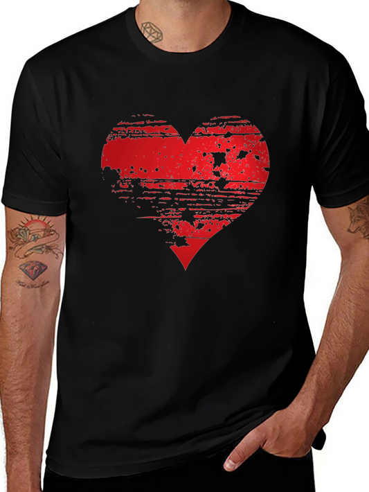 Grunge Heart Graphic Tee - Modern Style