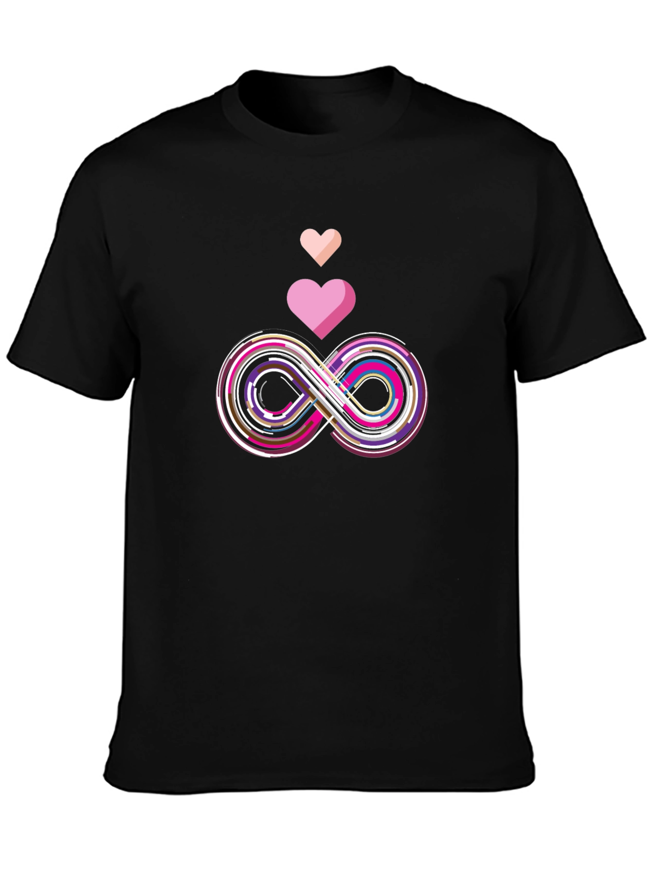 Infinity Love Graphic Tee - Stylish Black T-Shirt