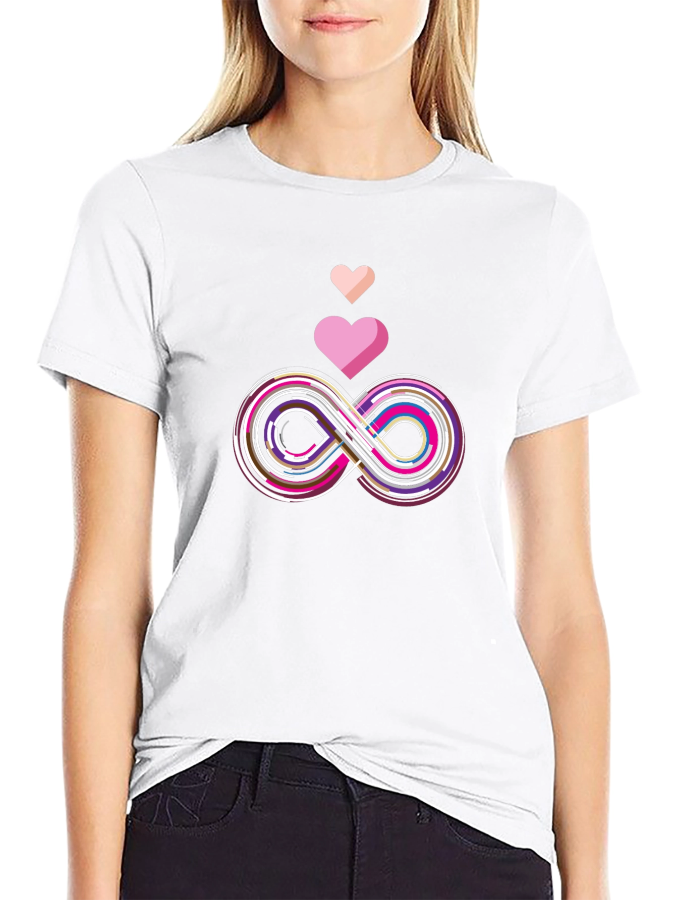 Infinity Love Graphic Tee - Stylish Black T-Shirt