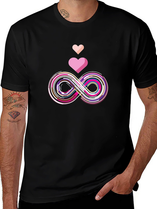 Infinity Love Graphic Tee - Stylish Black T-Shirt