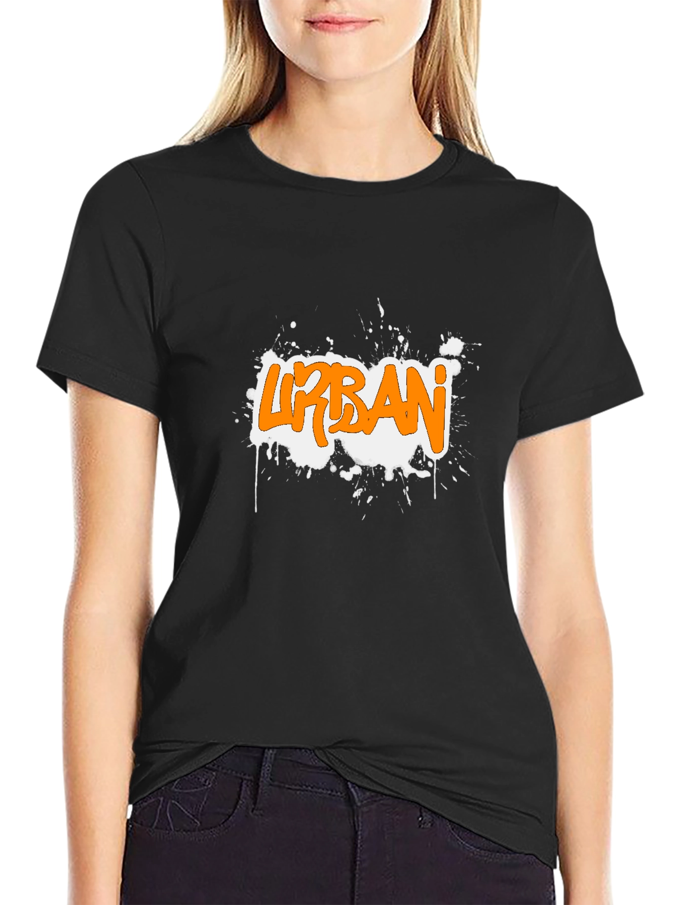 Urban Graffiti Graphic Black T-Shirt
