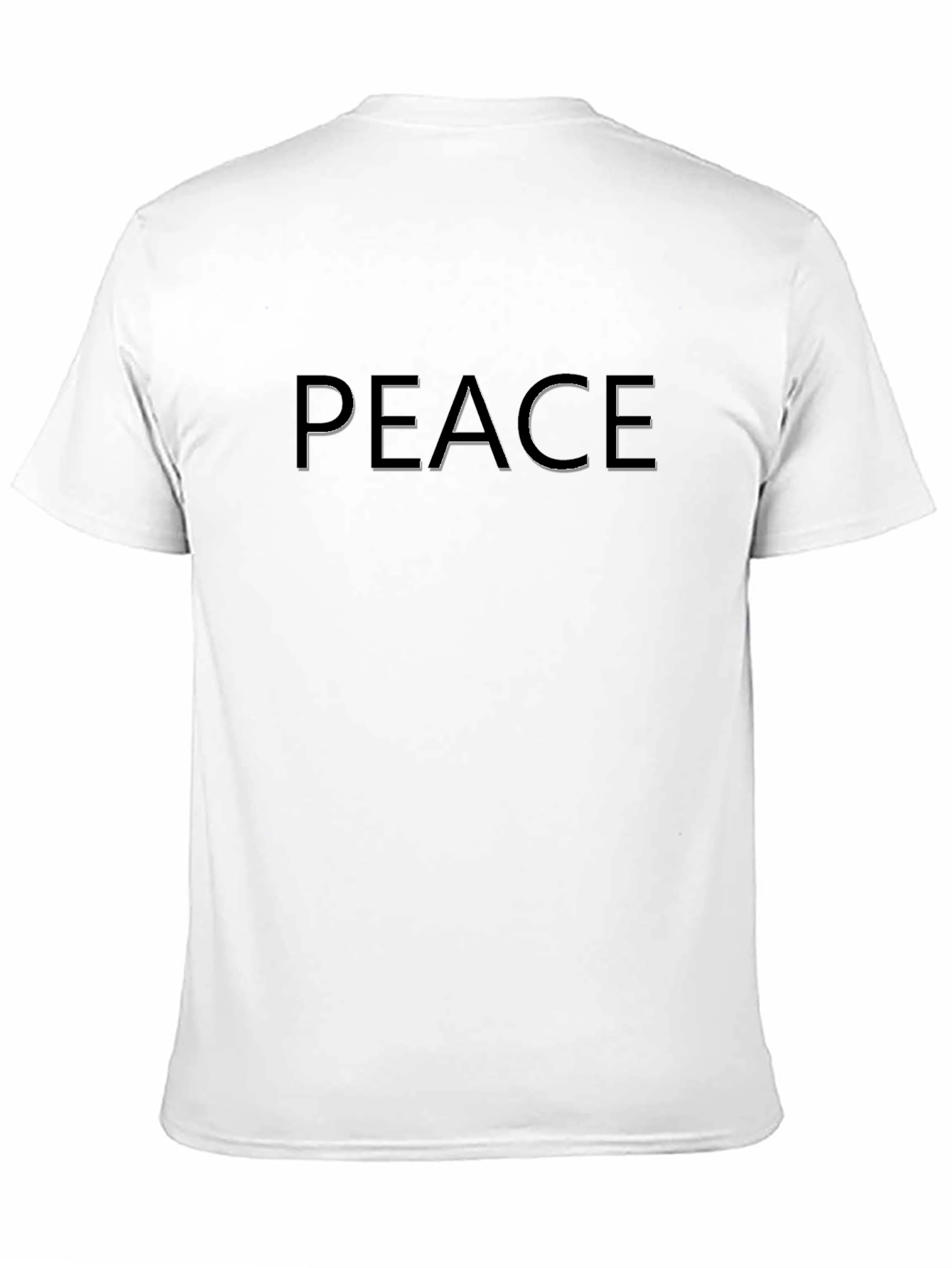 Mens Black PEACE Graphic T-Shirt