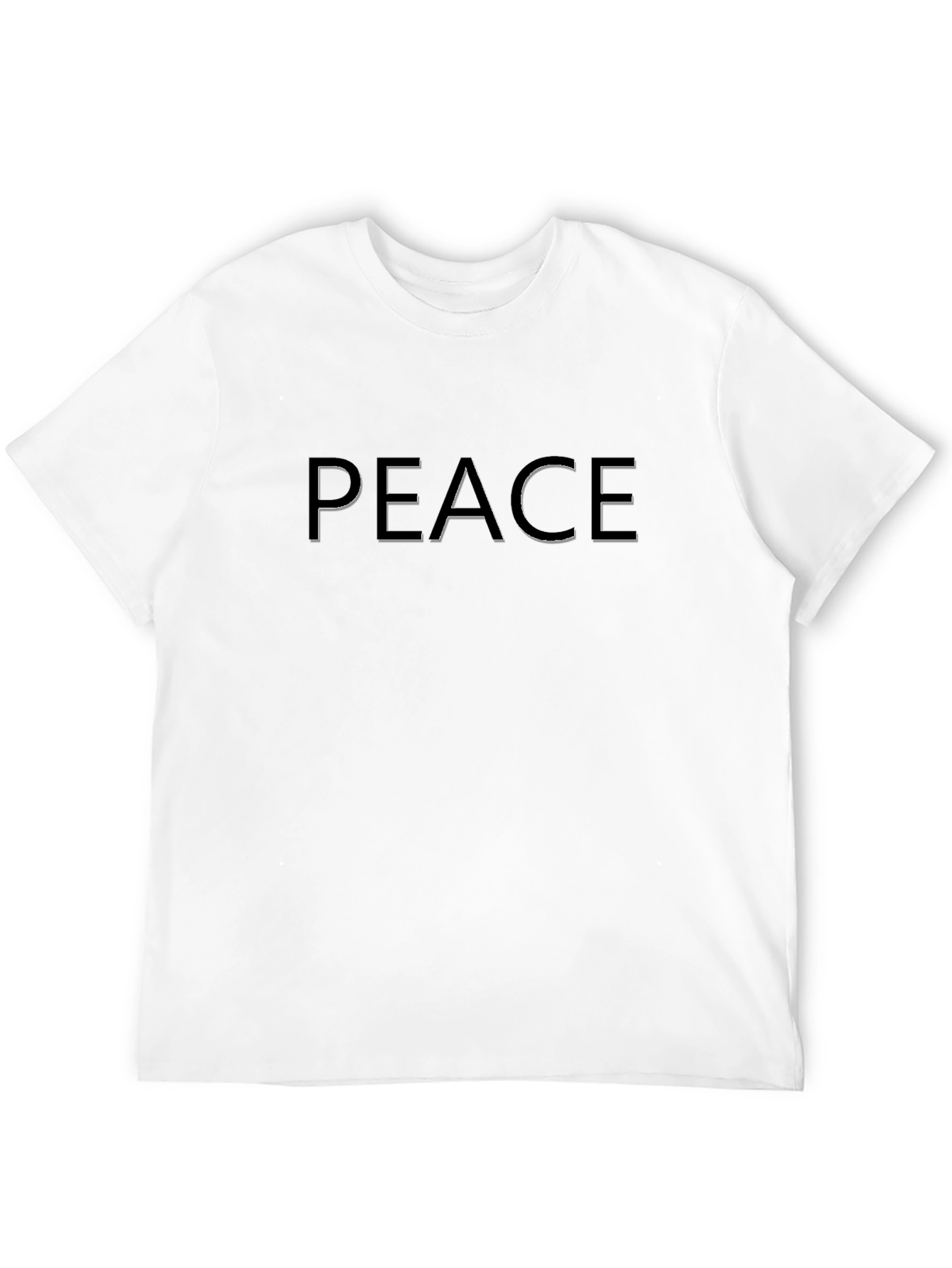 Mens Black PEACE Graphic T-Shirt