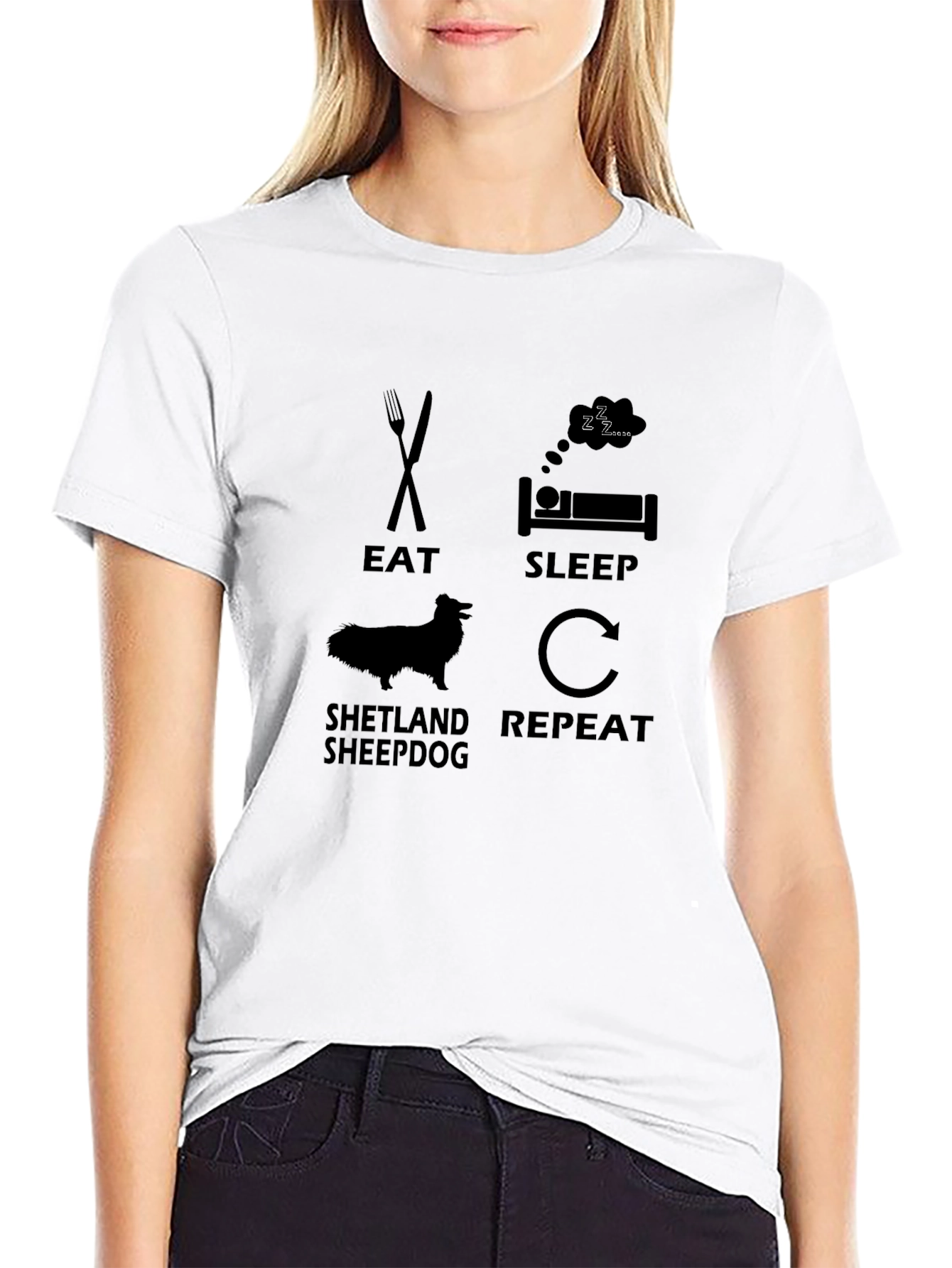 Eat Sleep Shetland Sheepdog Repeat T-Shirt