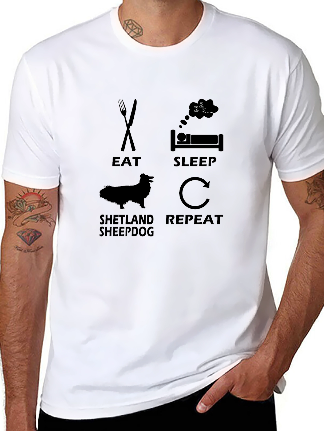 Eat Sleep Shetland Sheepdog Repeat T-Shirt