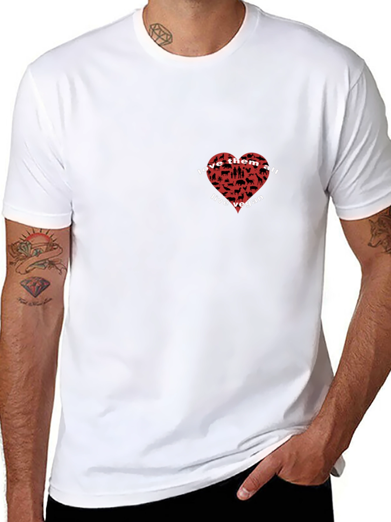Vegan Animal Lover T-Shirt - Love Them All