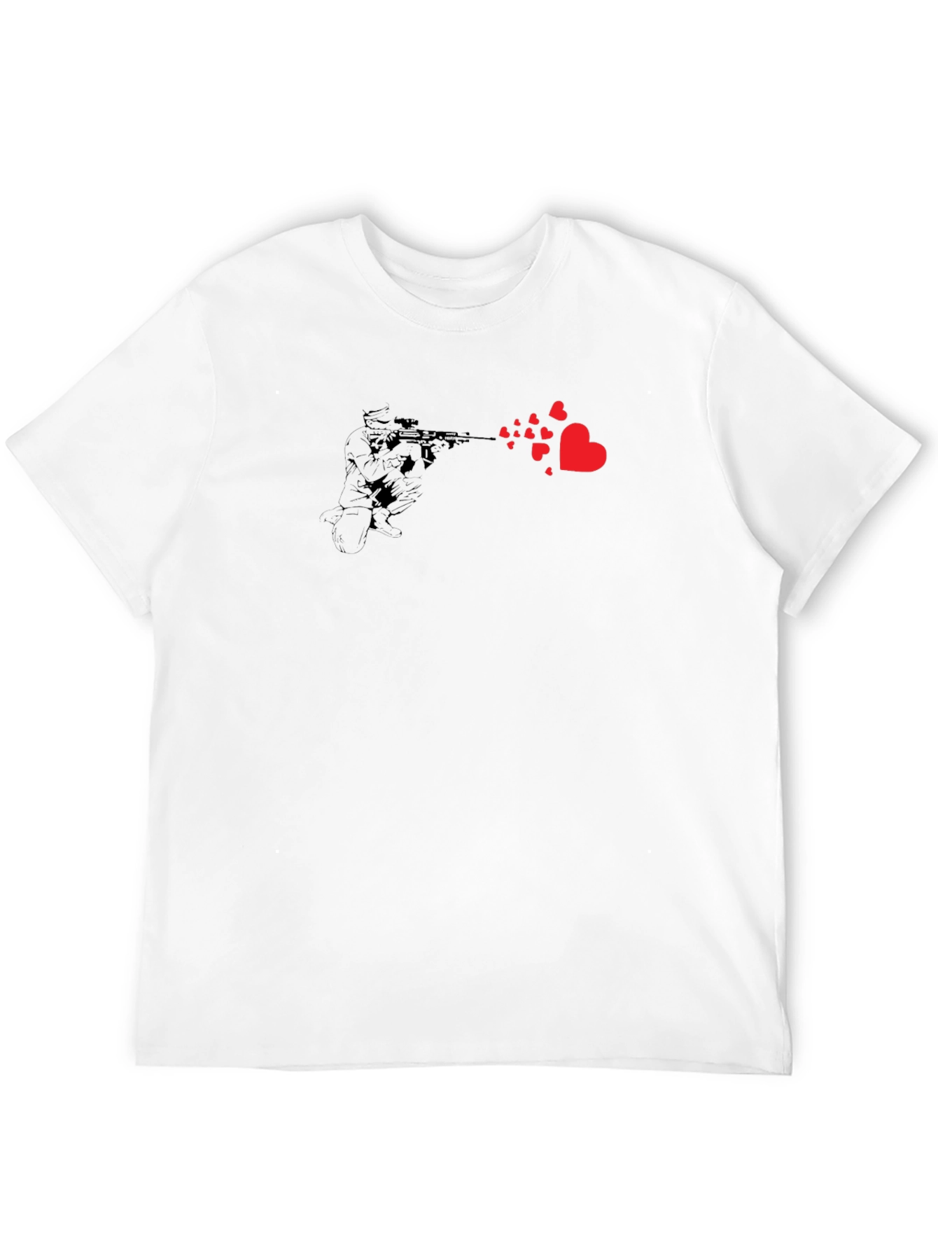 Heart Sniper Graphic Tee - Black T-Shirt