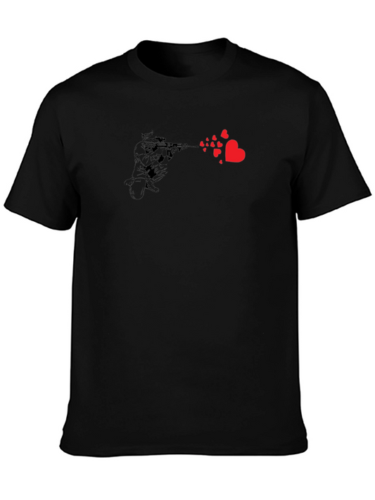 Heart Sniper Graphic Tee - Black T-Shirt
