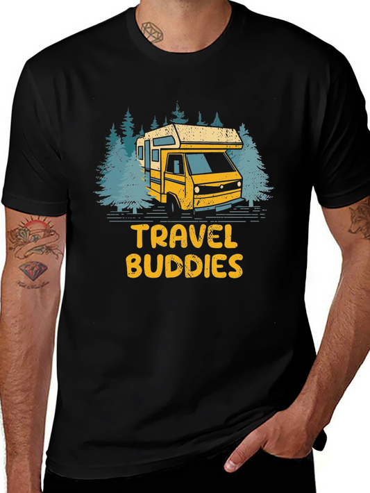 Travel Buddies RV Graphic T-Shirt - Camping Adventure Tee