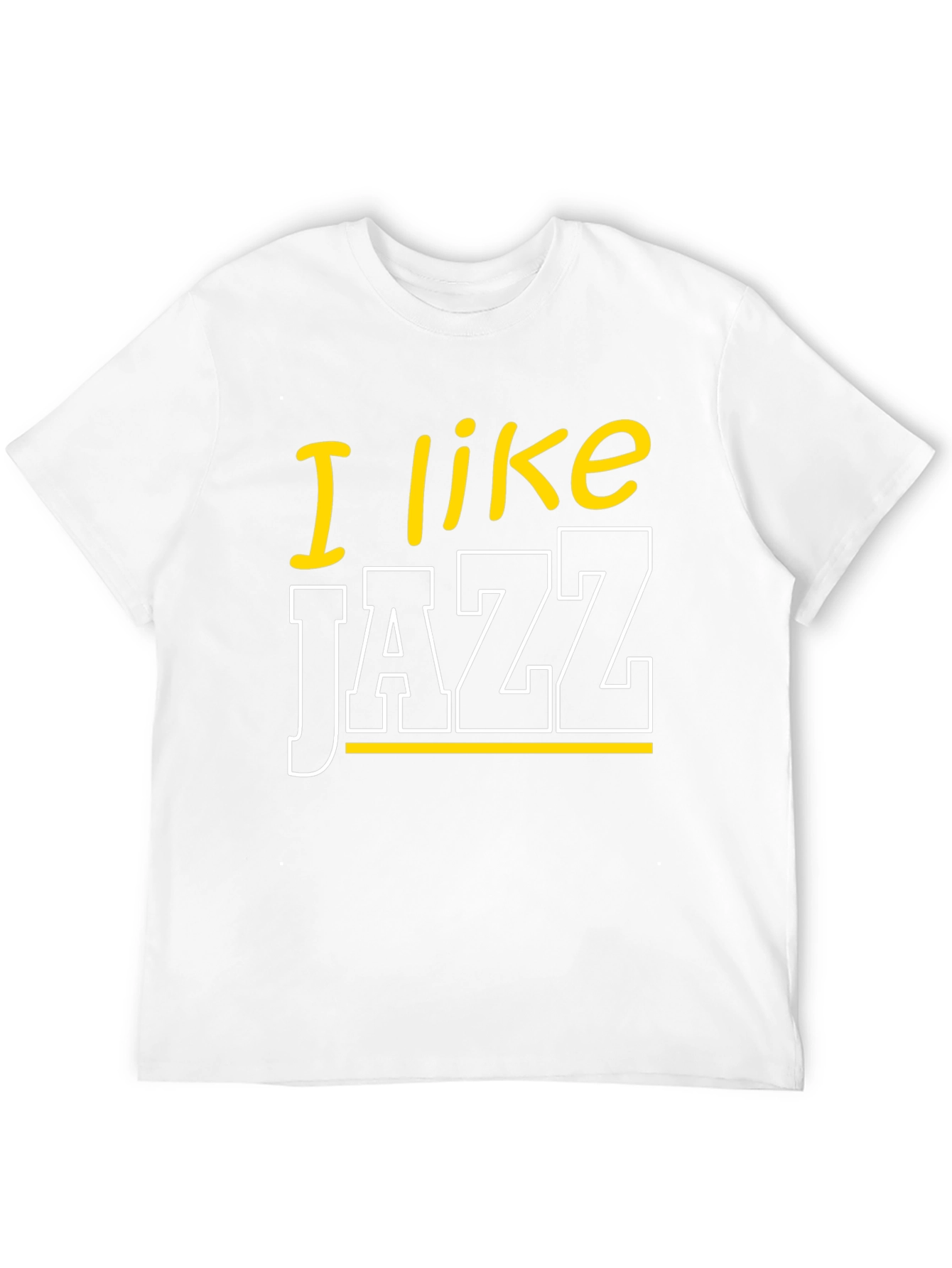 I Like Jazz Graphic Tee - Black Cotton Blend
