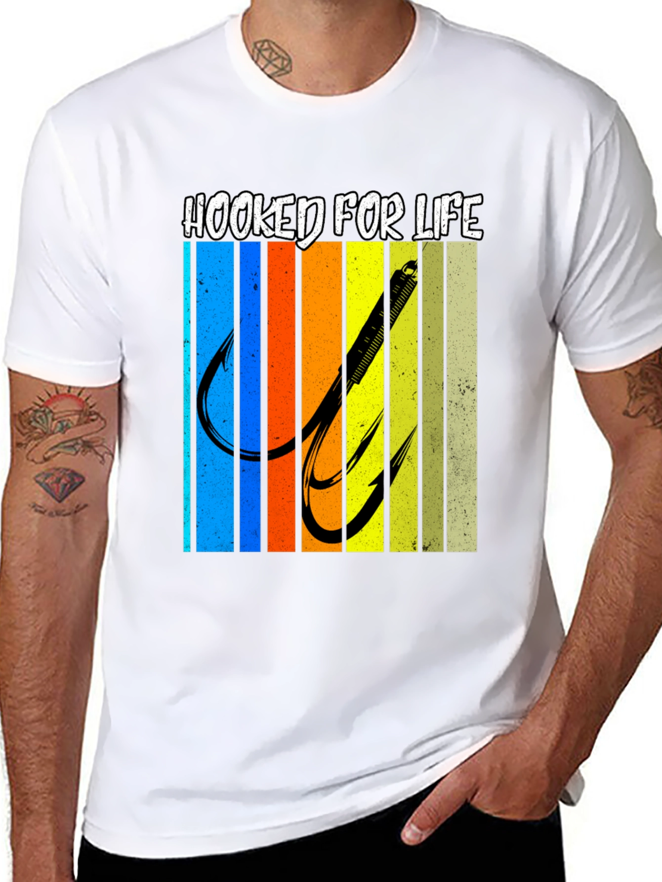 Hooked For Life Fishing T-Shirt