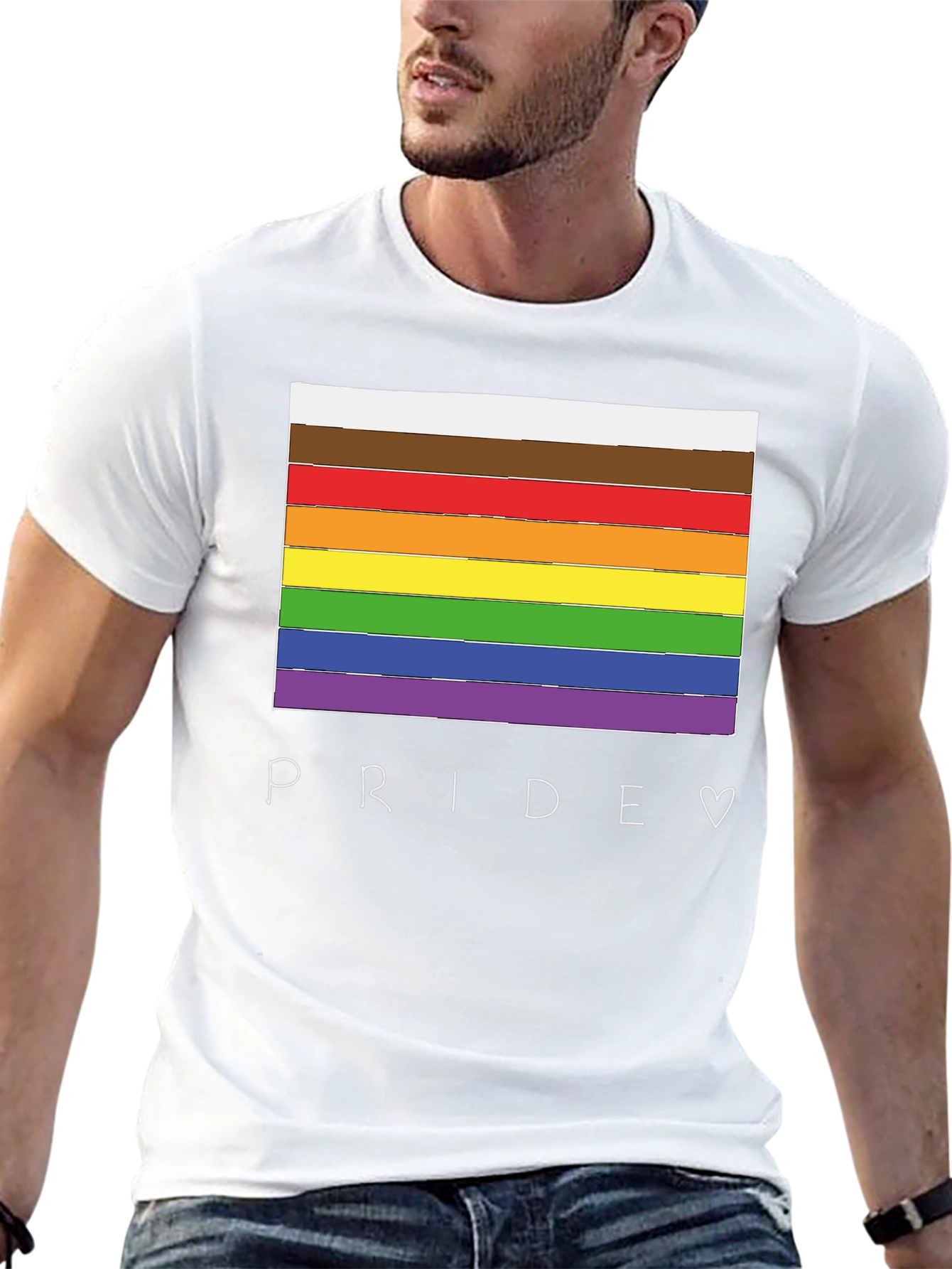 Pride Flag T-Shirt - LGBTQ+ Rainbow Graphic Tee