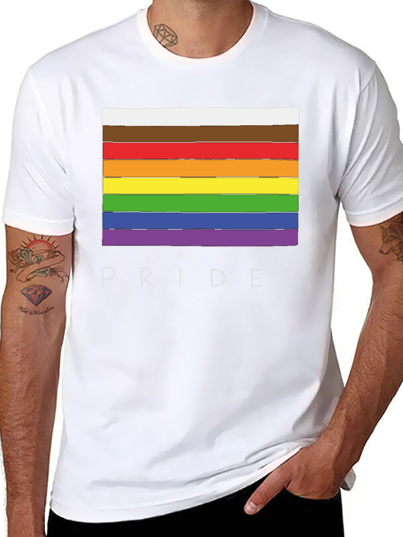Pride Flag T-Shirt - LGBTQ+ Rainbow Graphic Tee