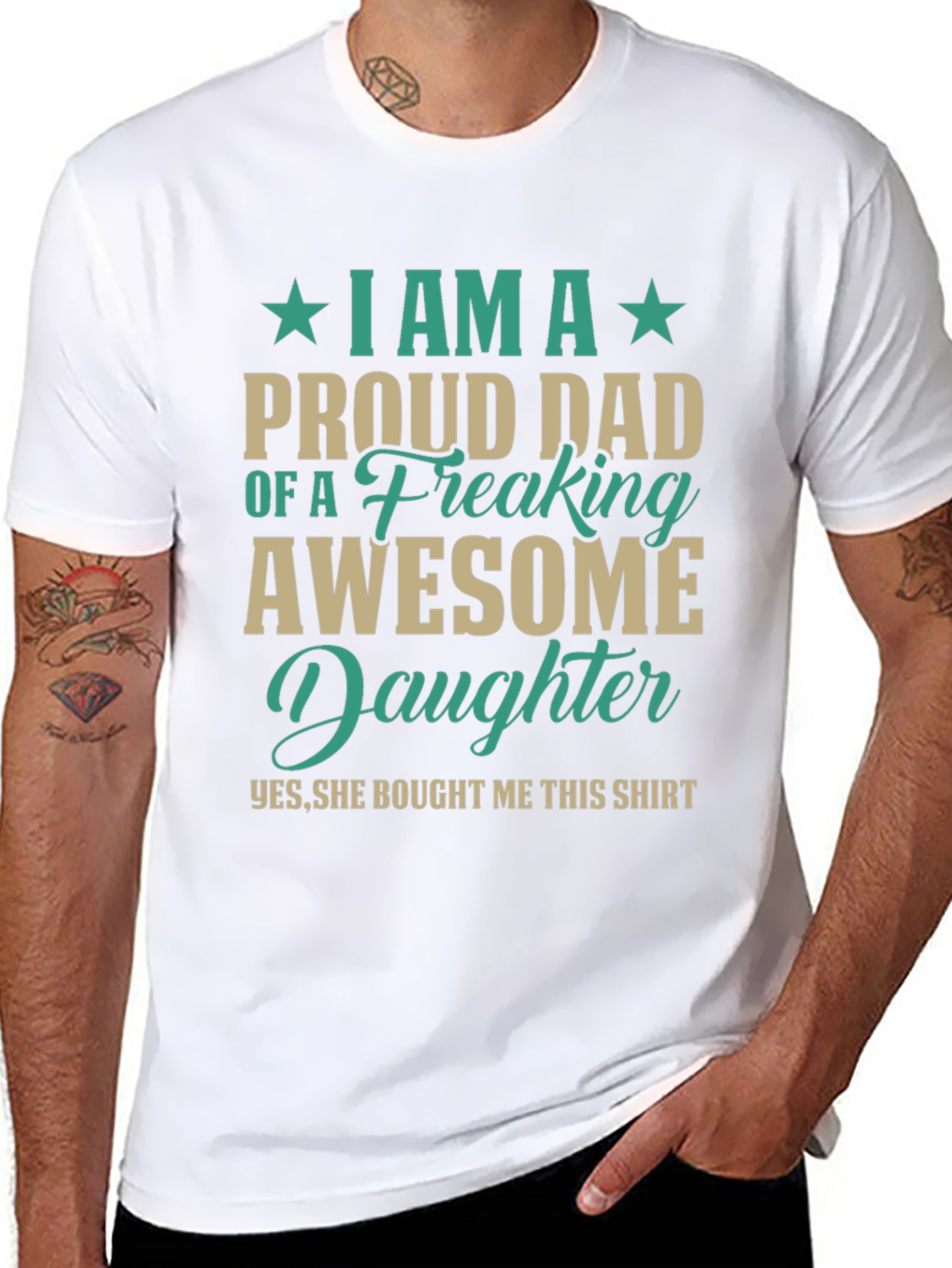 Proud Dad T-Shirt - Awesome Daughter Gift