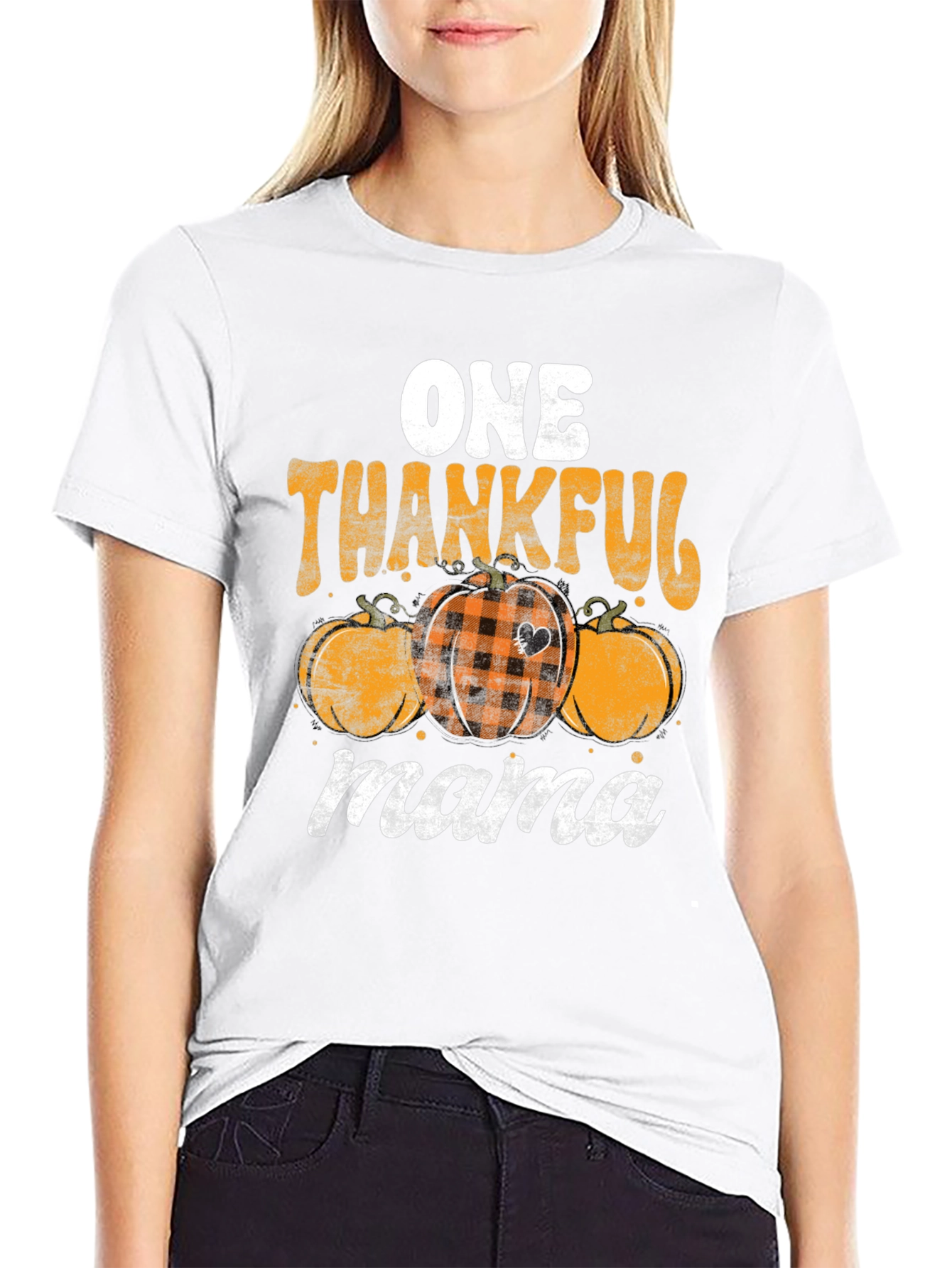 One Thankful Mama Thanksgiving T-Shirt