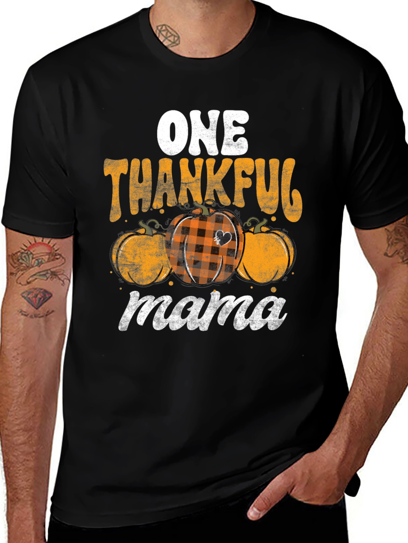 One Thankful Mama Thanksgiving T-Shirt