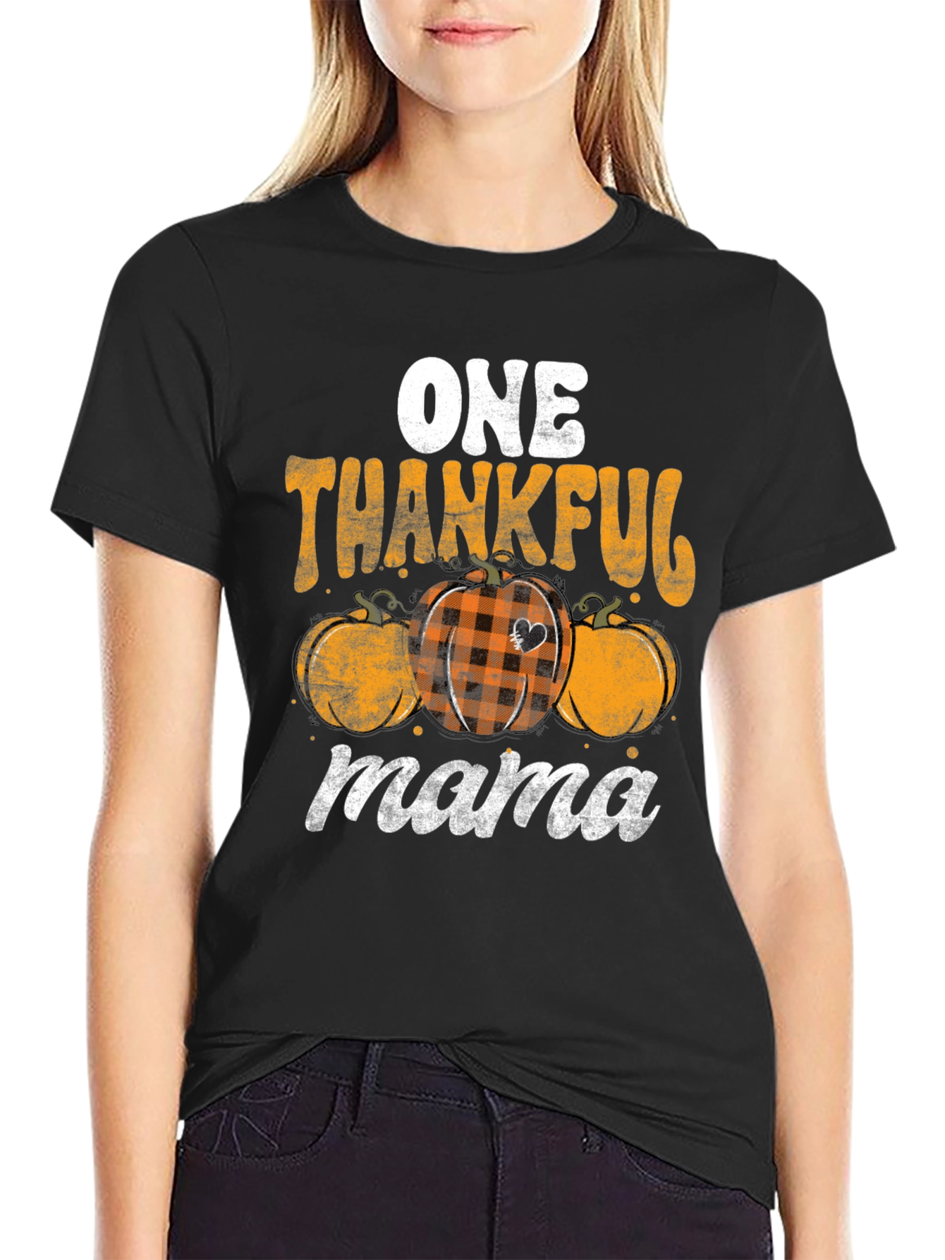 One Thankful Mama Thanksgiving T-Shirt