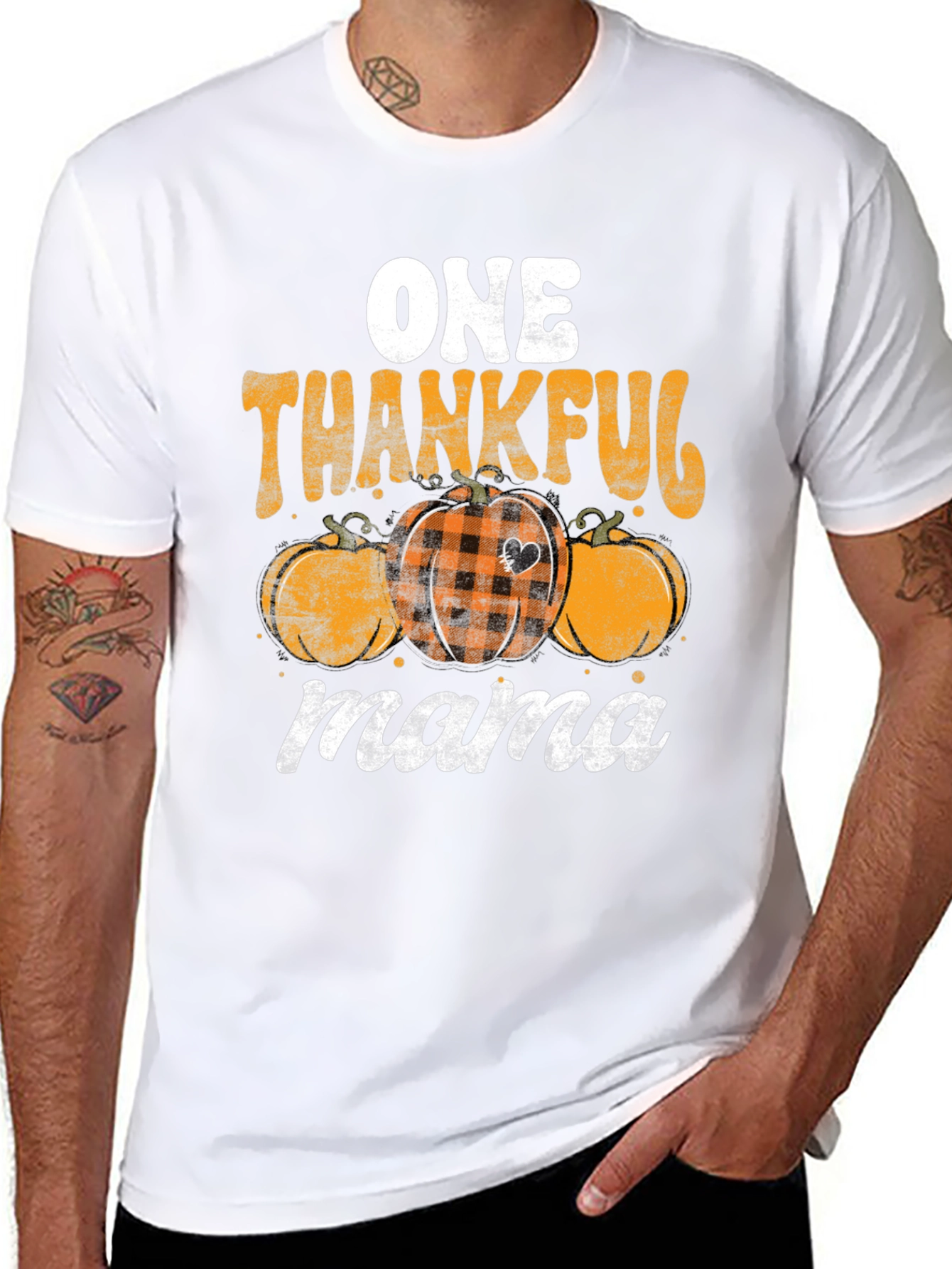 One Thankful Mama Thanksgiving T-Shirt