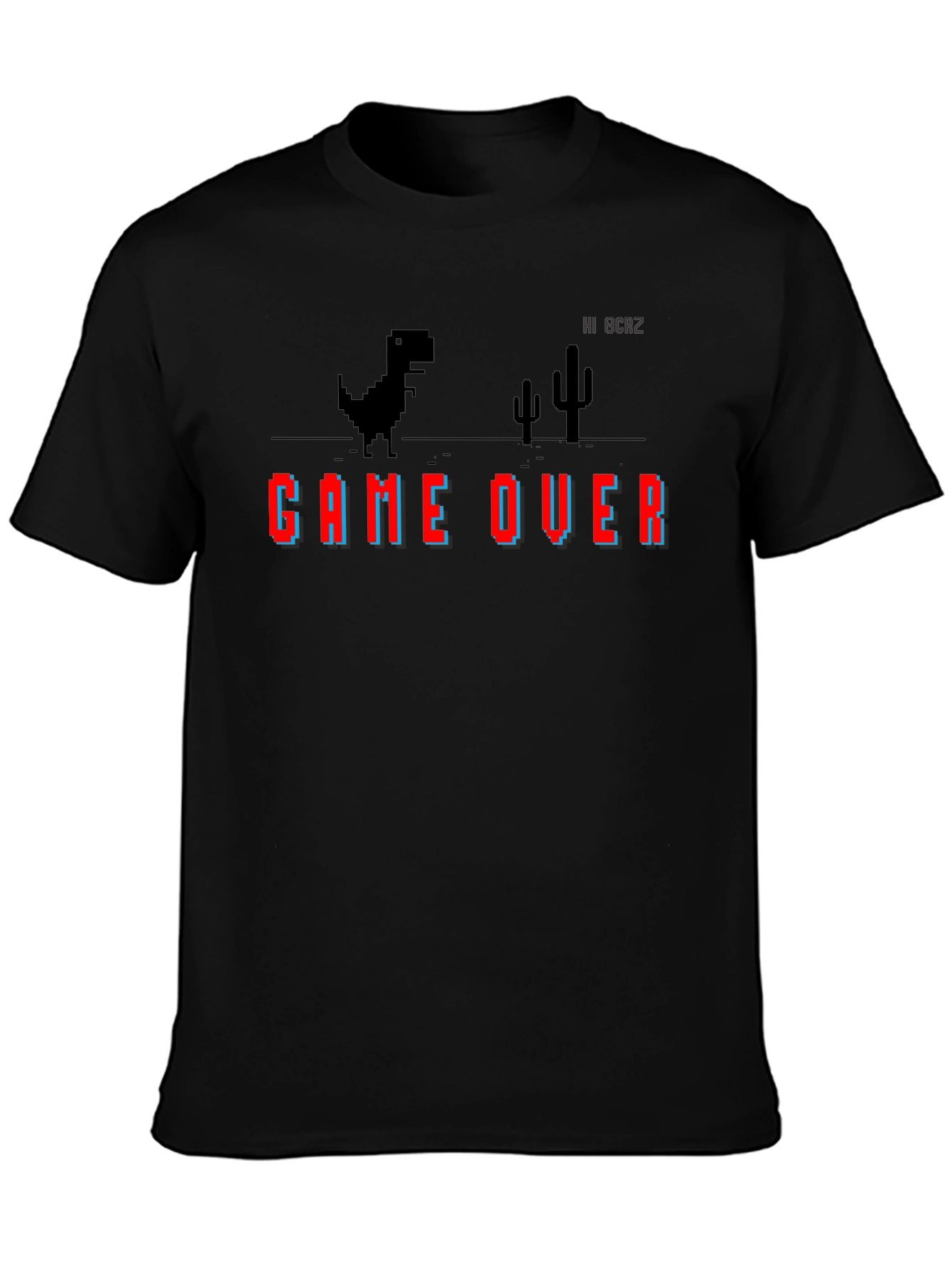 Game Over Dinosaur Pixel Art T-Shirt