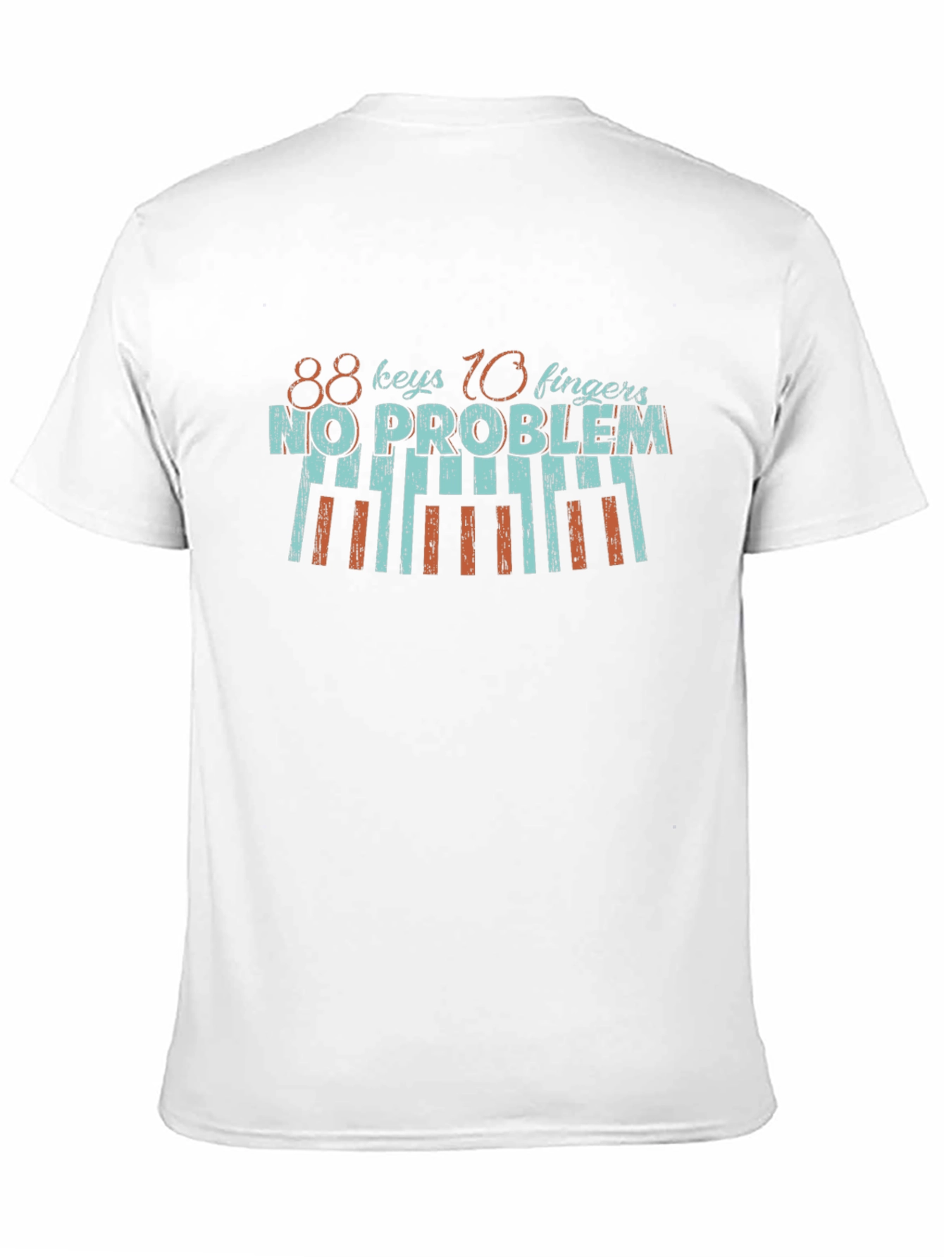 88 Keys 10 Fingers No Problem Black T-Shirt