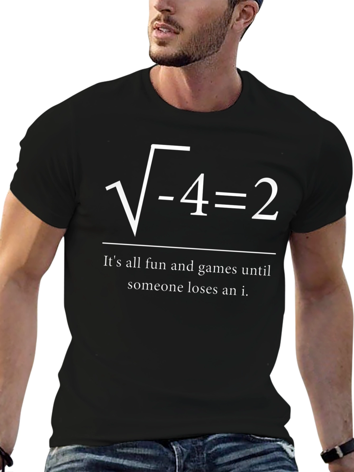 Funny Math T-Shirt: Square Root of Negative Four