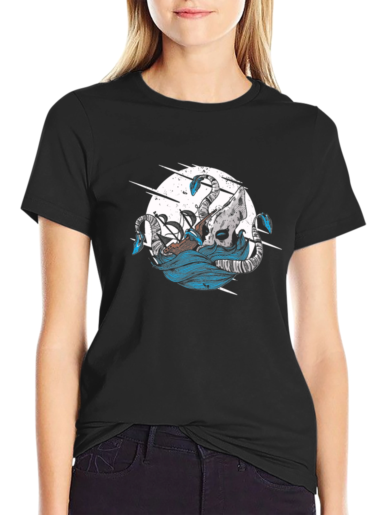 Kraken Attack Graphic Tee - Nautical Style
